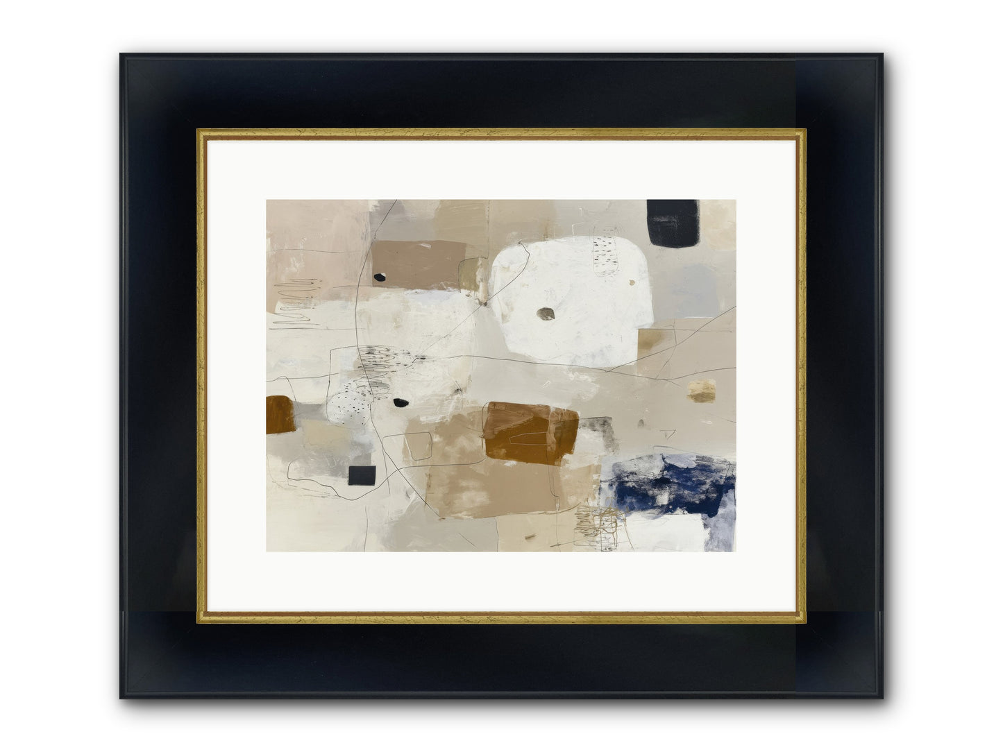 Hidden Current Framed Print - Wide Black w/Gold 16x12