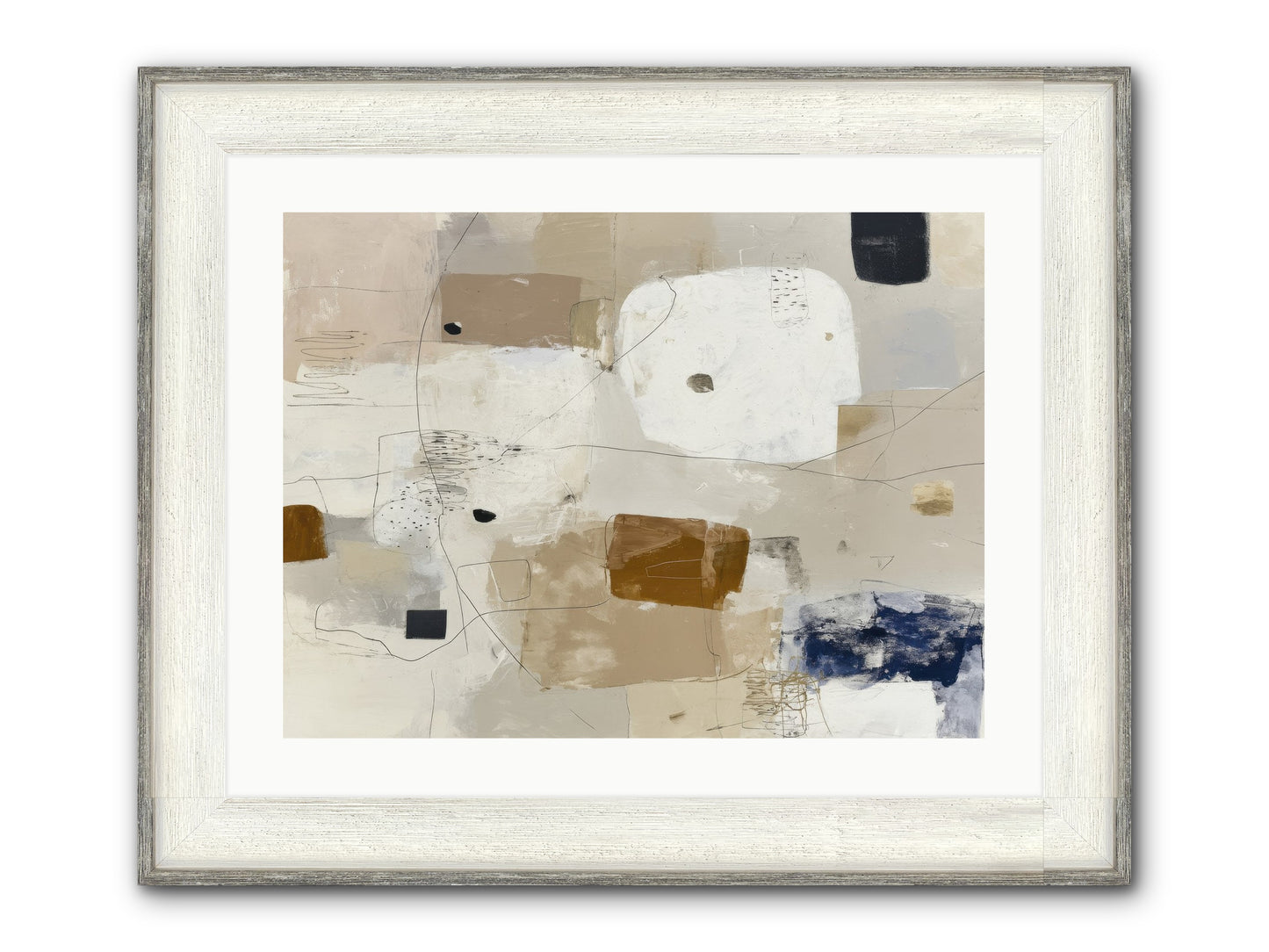 Hidden Current Framed Print - Driftwood White 24x18