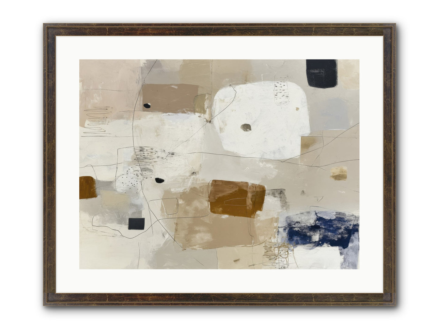 Hidden Current Framed Print - Slimwoods Black/Gold 24x18