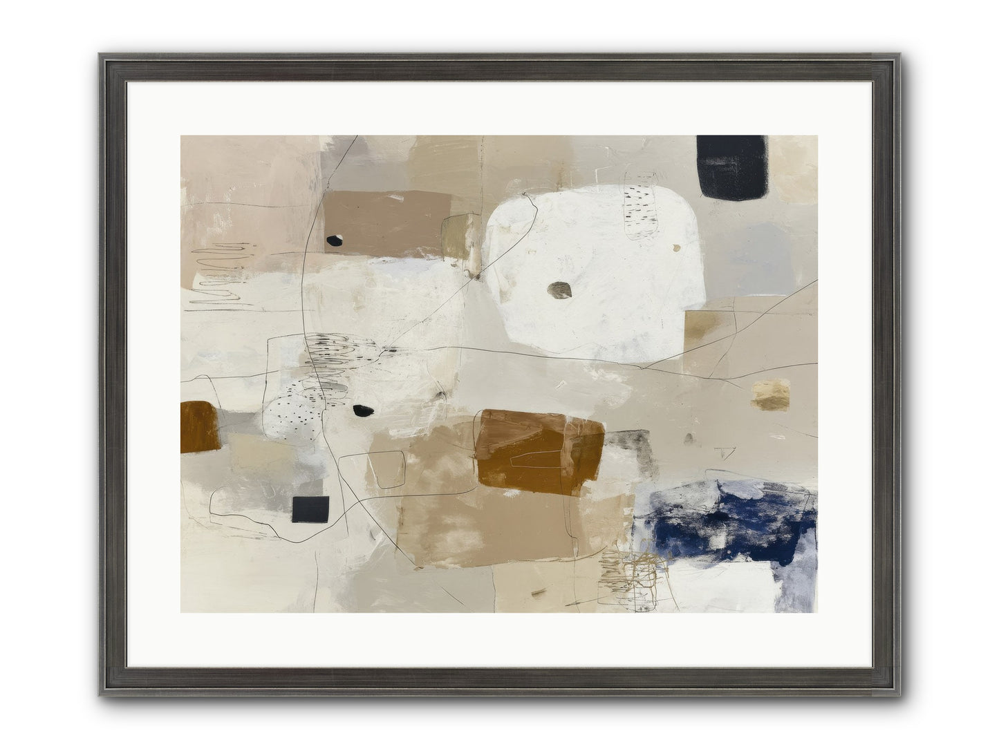 Hidden Current Framed Print - Slimwoods Black/Silver 24x18