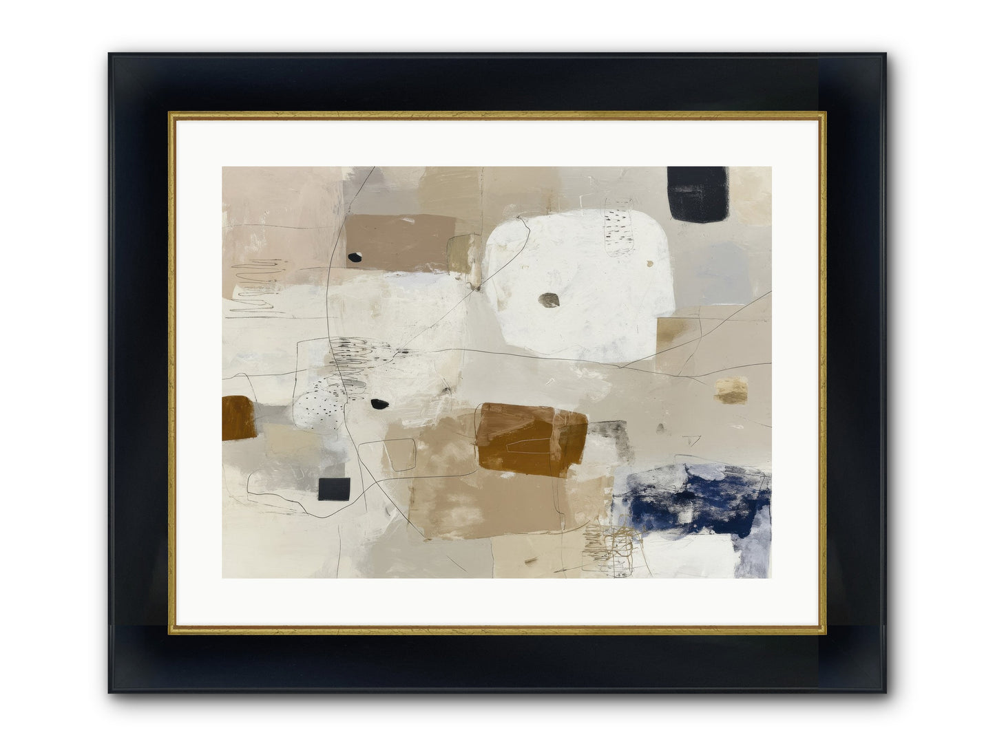 Hidden Current Framed Print - Wide Black w/Gold 24x18