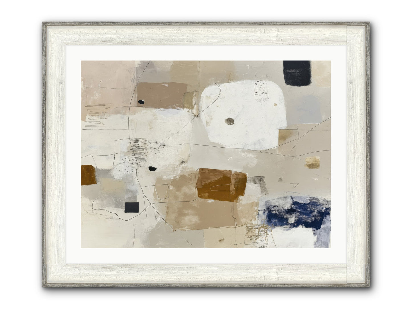 Hidden Current Framed Print - Driftwood White 32x24