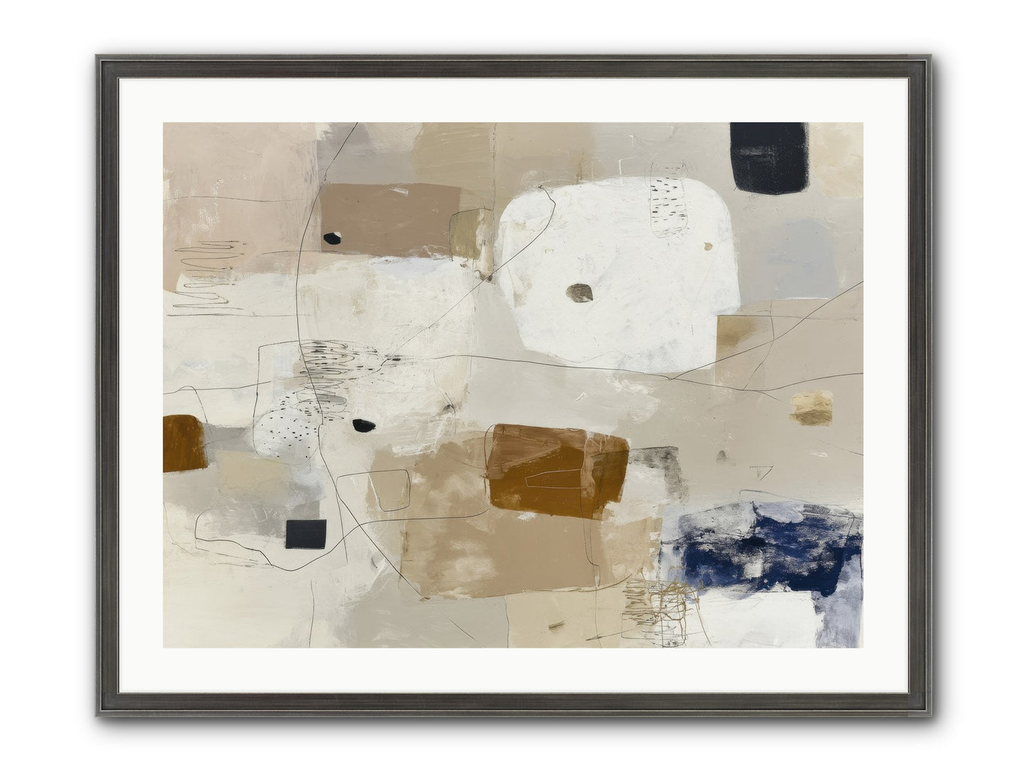 Hidden Current Framed Print - Slimwoods Black/Silver 32x24
