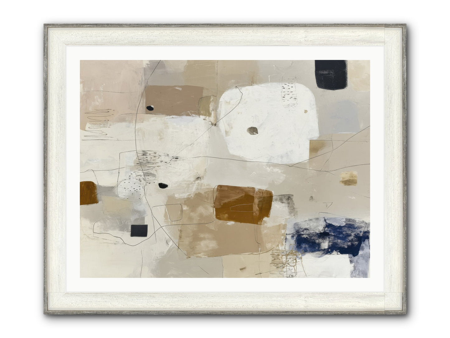 Hidden Current Framed Print - Driftwood White 40x30