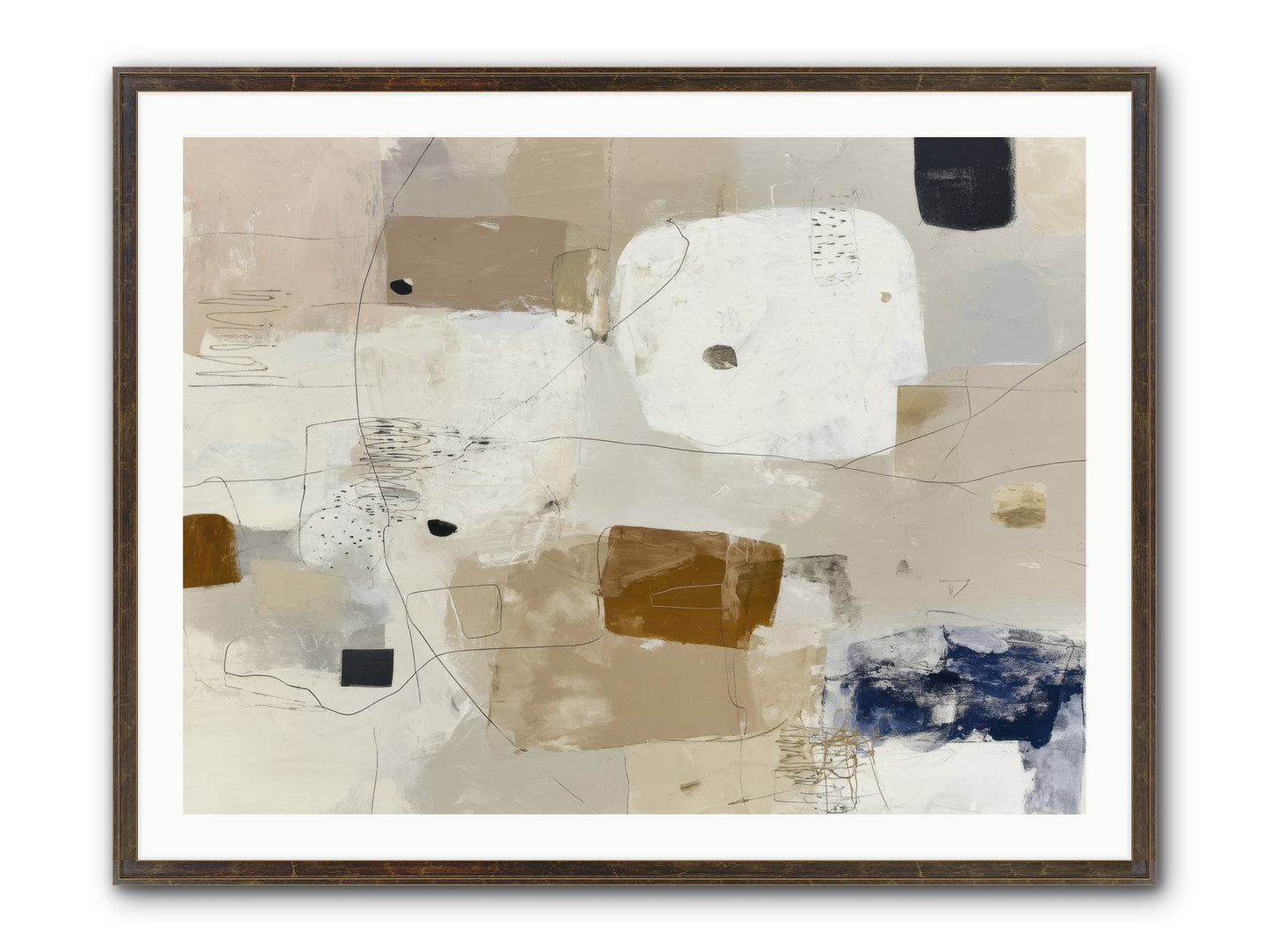 Hidden Current Framed Print - Slimwoods Black/Gold 40x30