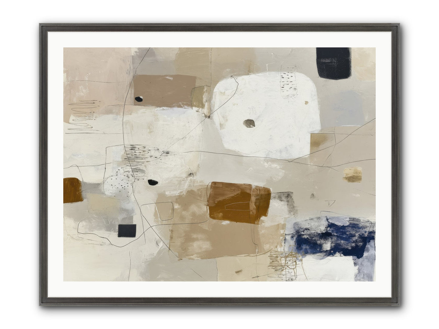 Hidden Current Framed Print - Slimwoods Black/Silver 40x30