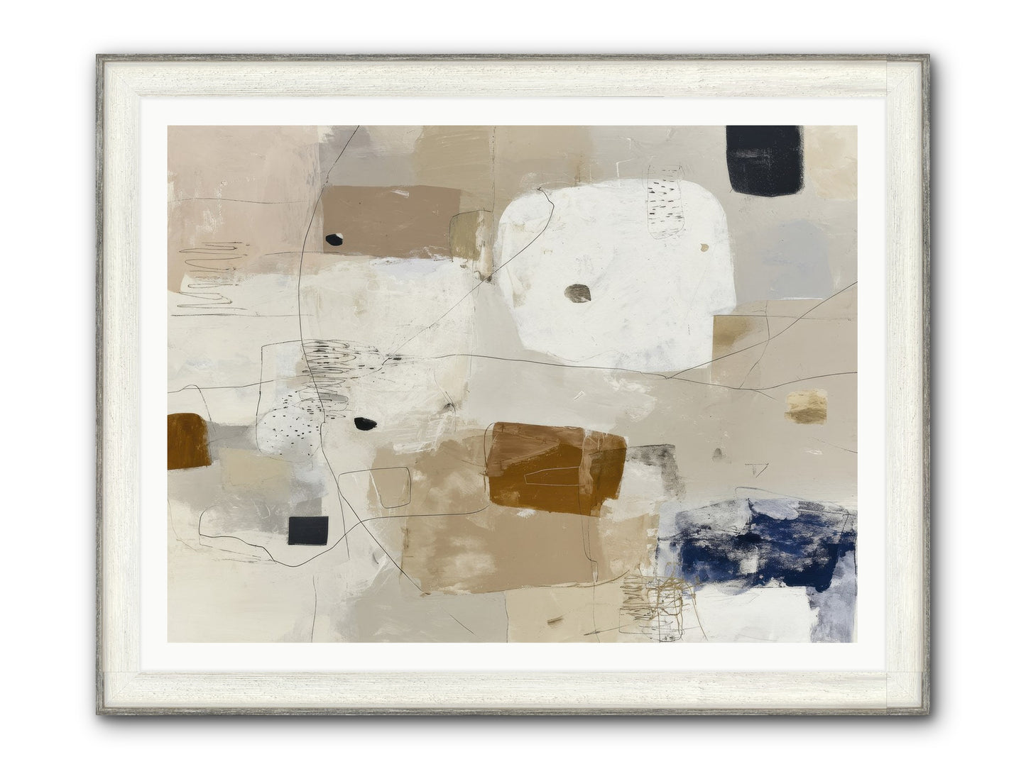 Hidden Current Framed Print - Driftwood White 48x36