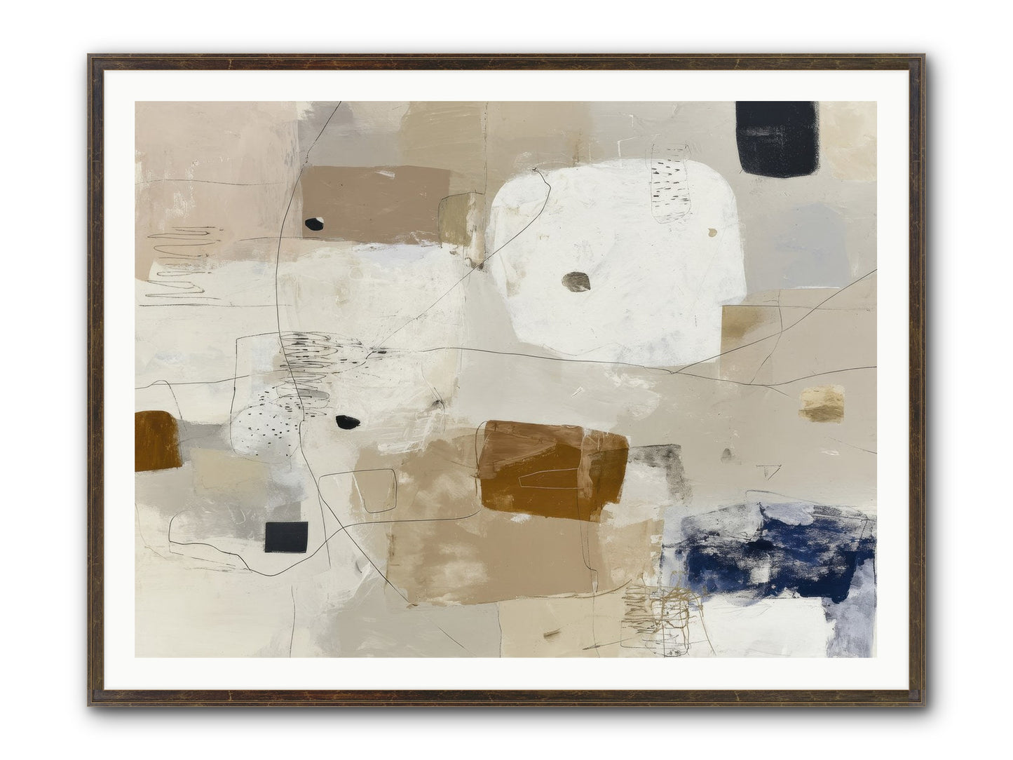 Hidden Current Framed Print - Slimwoods Black/Gold 48x36