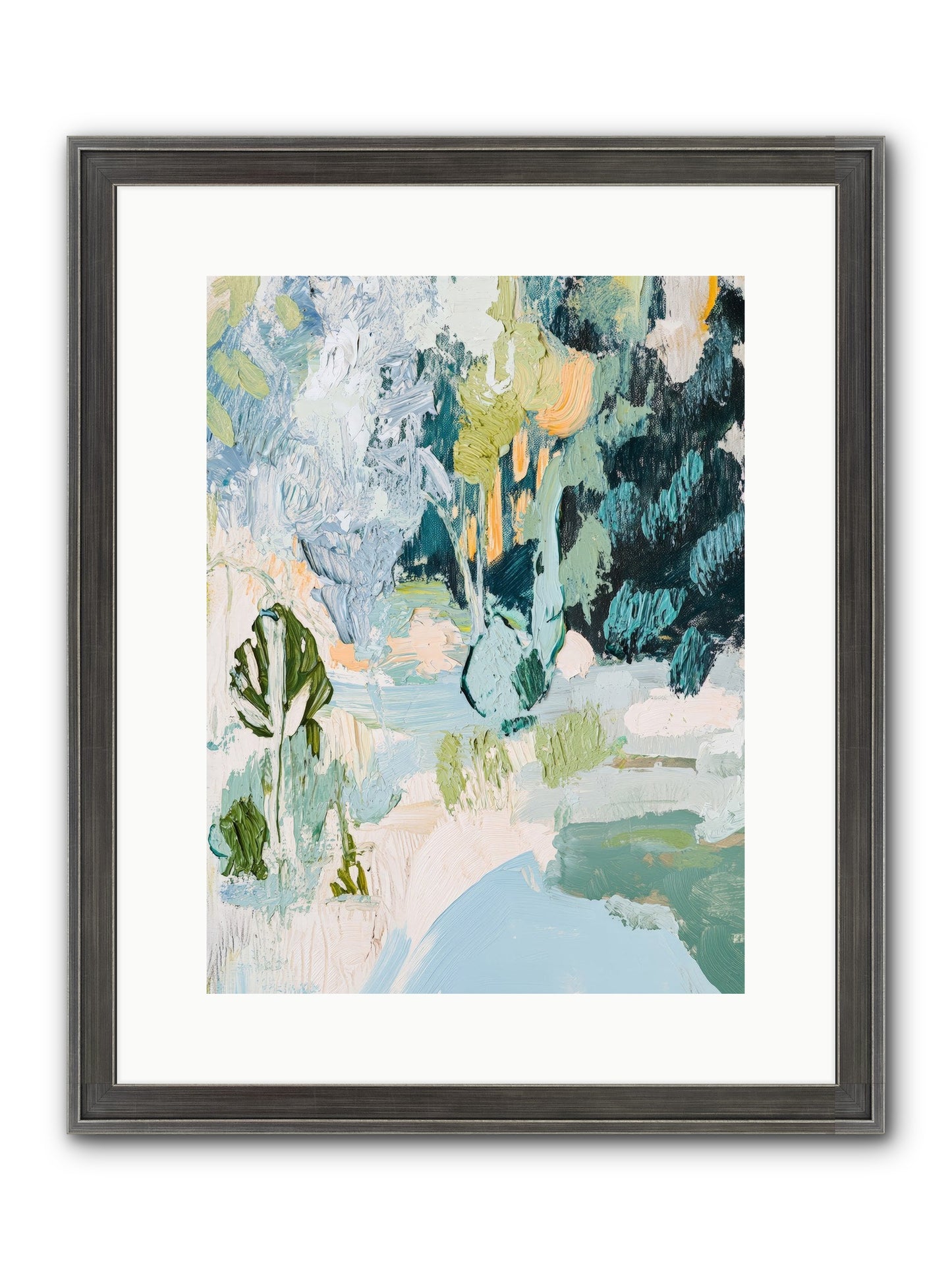 Hidden Forest Corridor Framed Print - Slimwoods Black/Silver 12x16