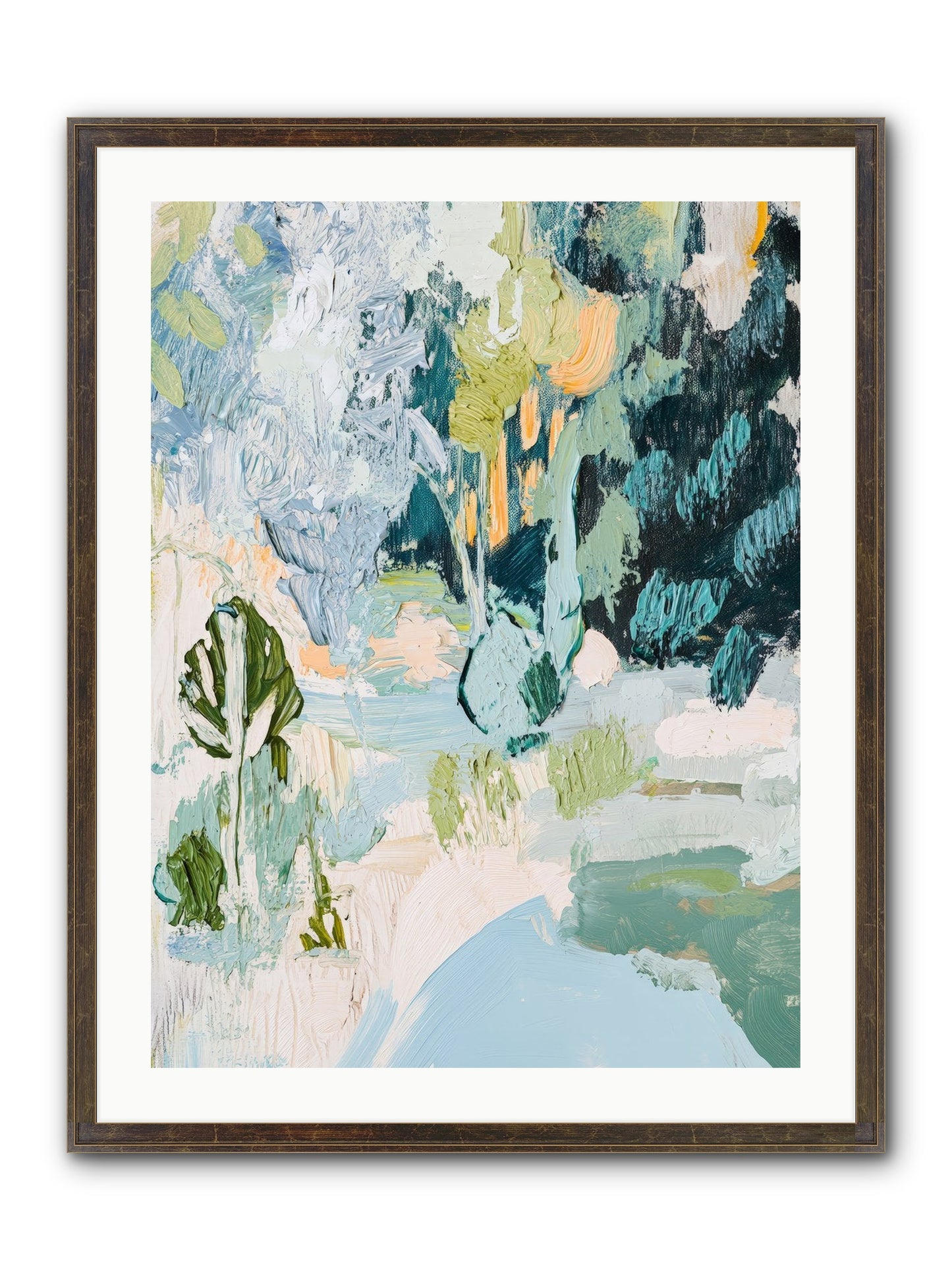 Hidden Forest Corridor Framed Print - Slimwoods Black/Gold 24x32