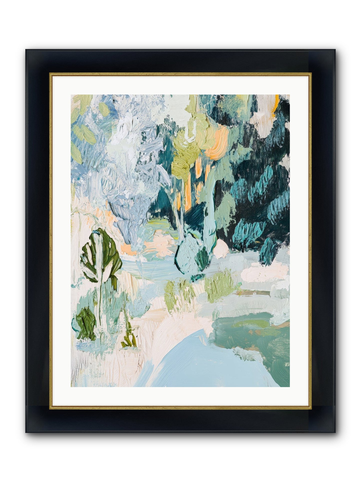 Hidden Forest Corridor Framed Print - Wide Black w/Gold 24x32