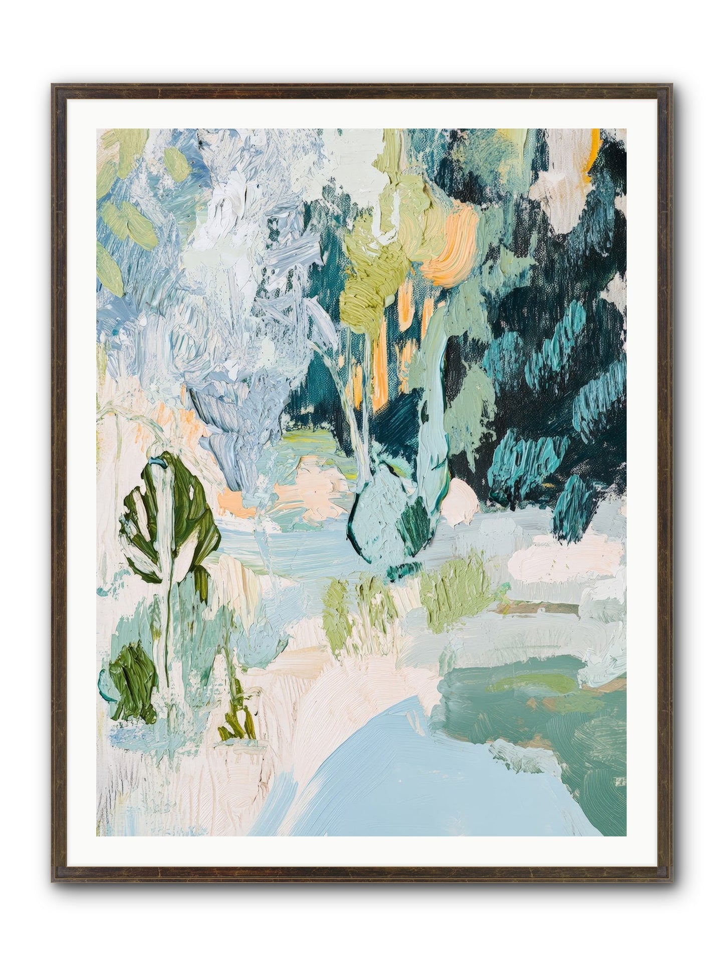 Hidden Forest Corridor Framed Print - Slimwoods Black/Gold 36x48
