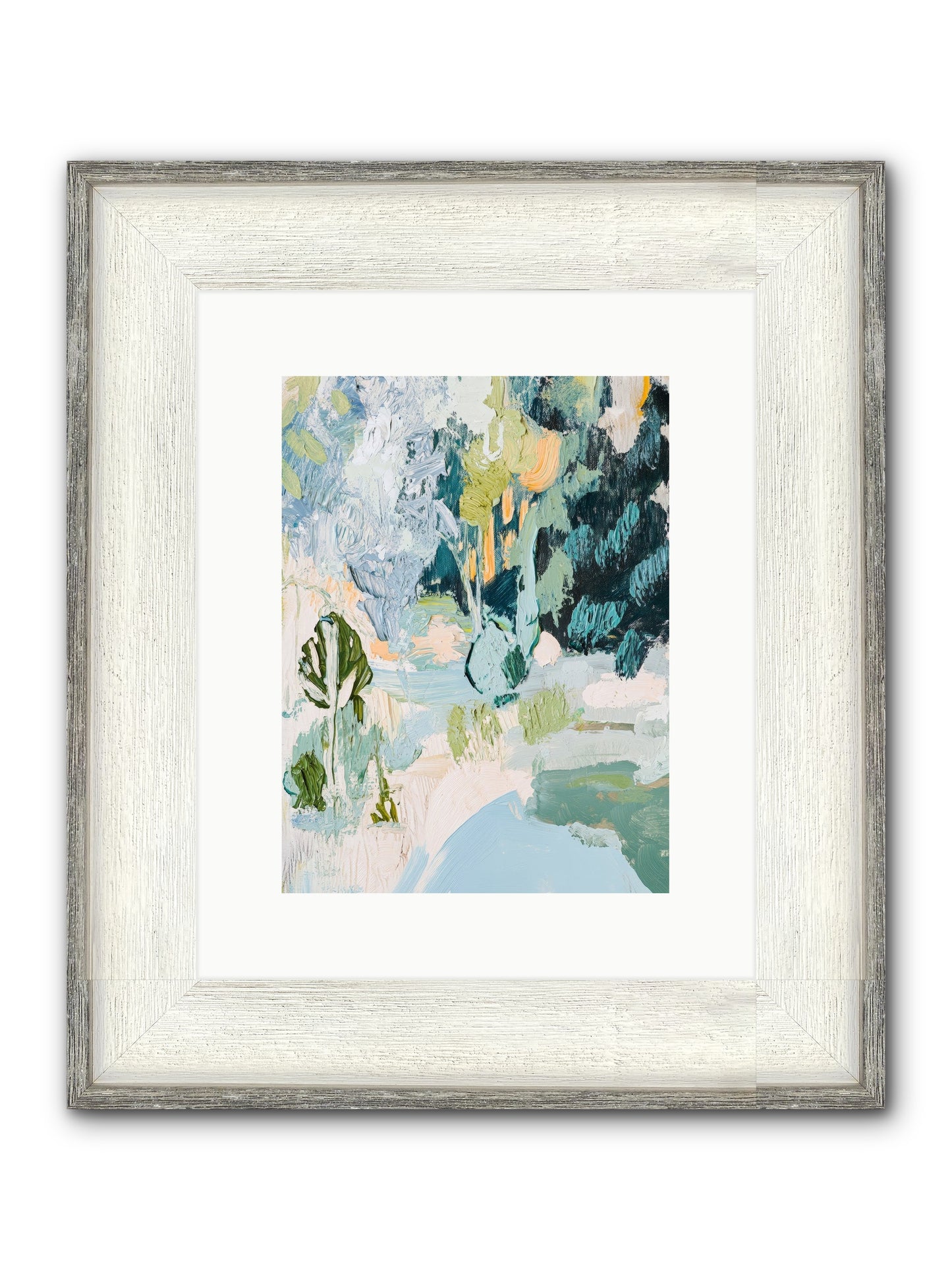 Hidden Forest Corridor Framed Print - Driftwood White 9x12