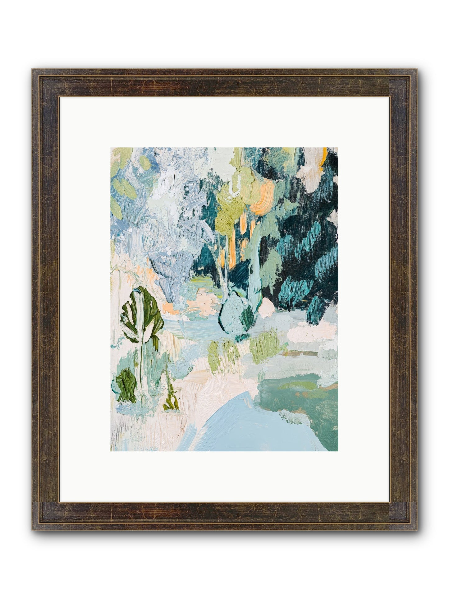 Hidden Forest Corridor Framed Print - Slimwoods Black/Gold 9x12