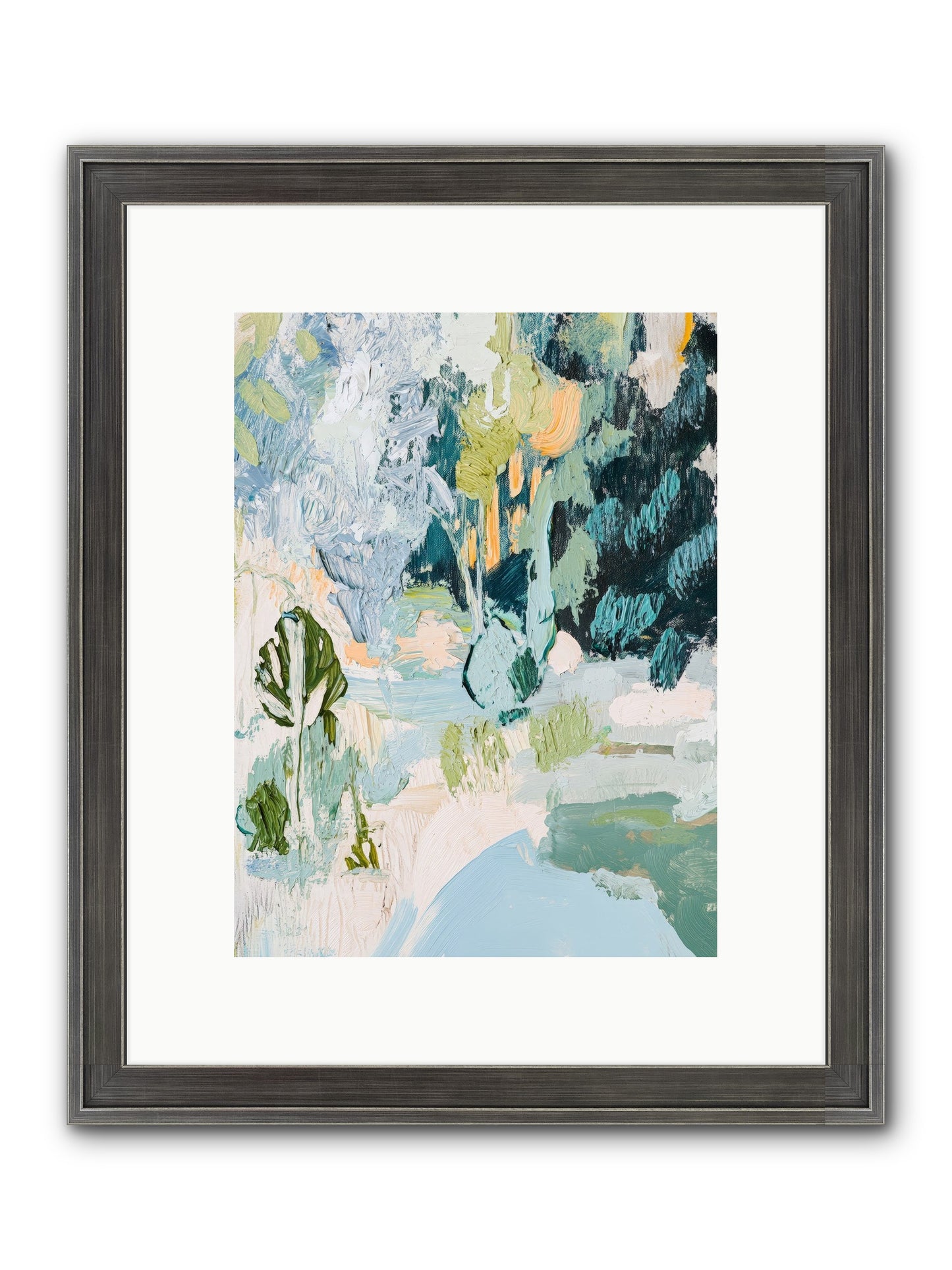 Hidden Forest Corridor Framed Print - Slimwoods Black/Silver 9x12
