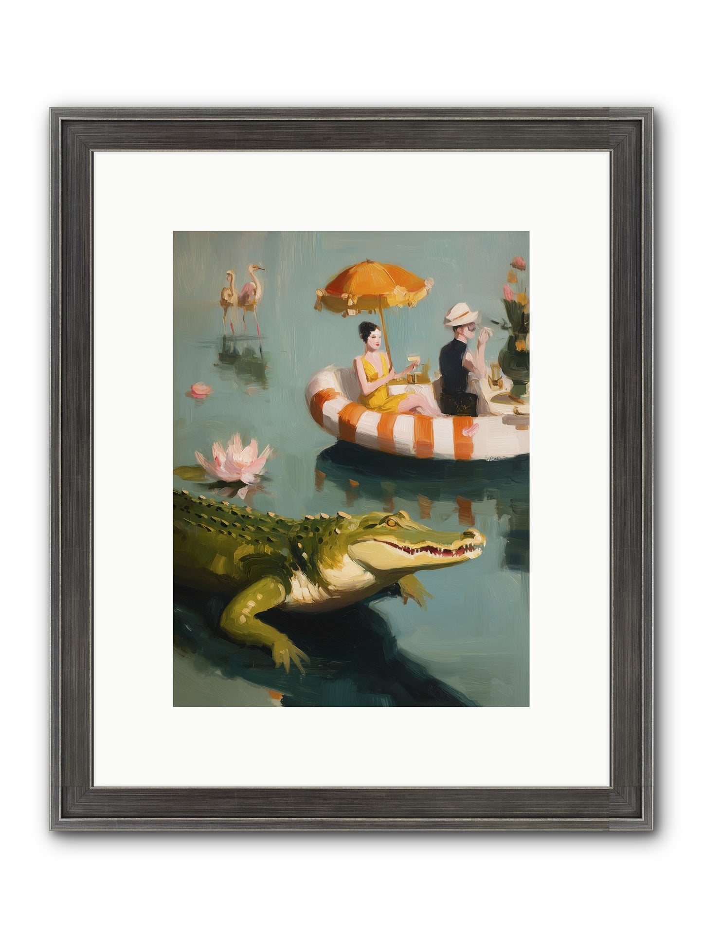 Hidden Harbor Framed Print - Slimwoods Black/Silver 9x12