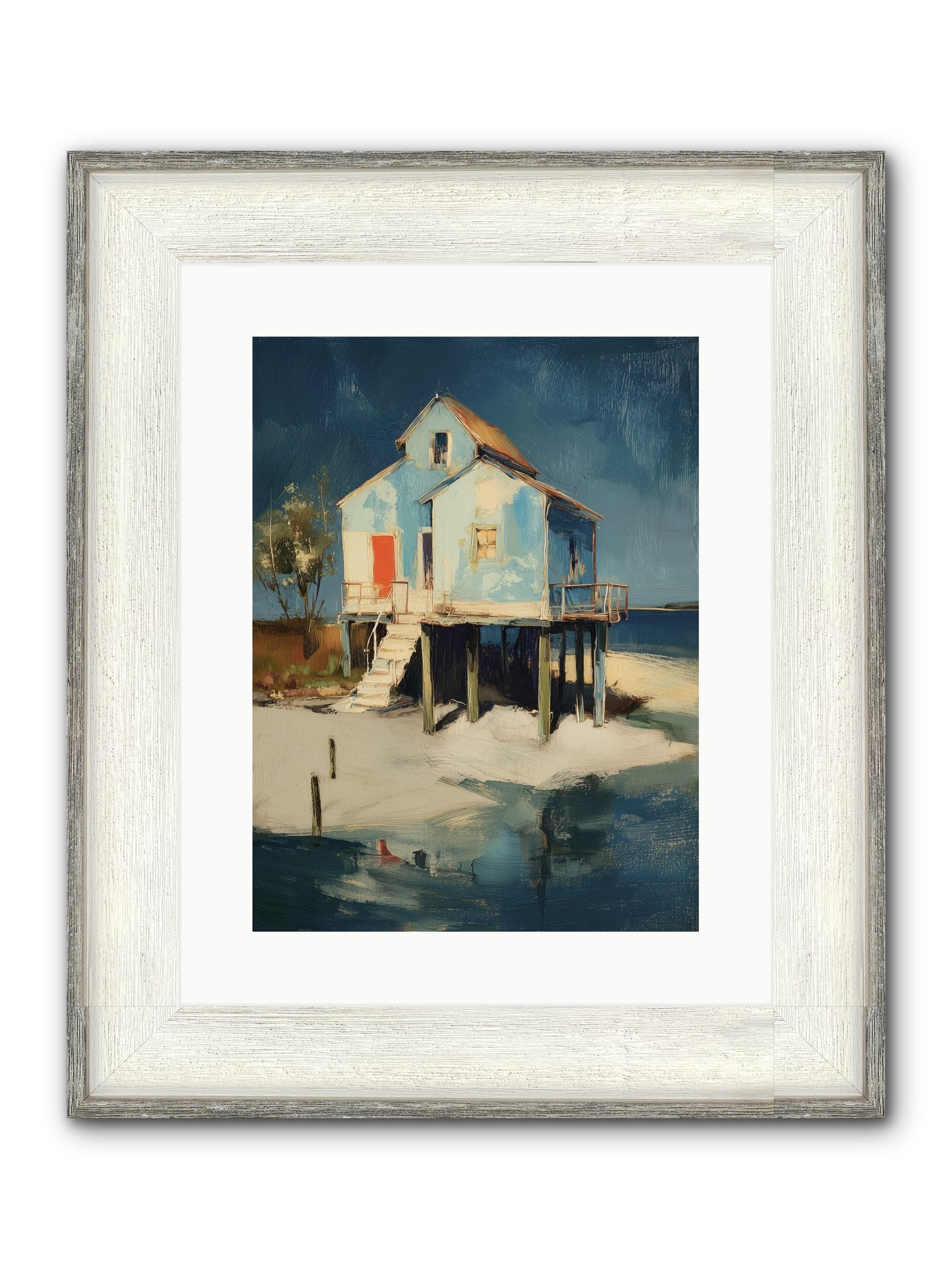 Hidden Perch Framed Print - Driftwood White 12x16