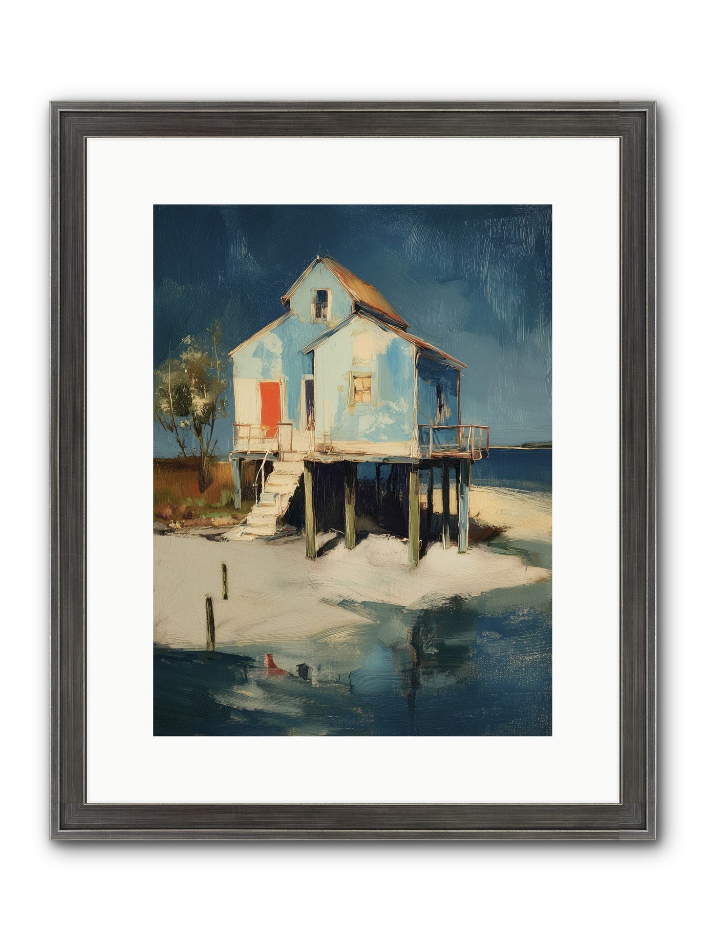 Hidden Perch Framed Print - Slimwoods Black/Silver 12x16