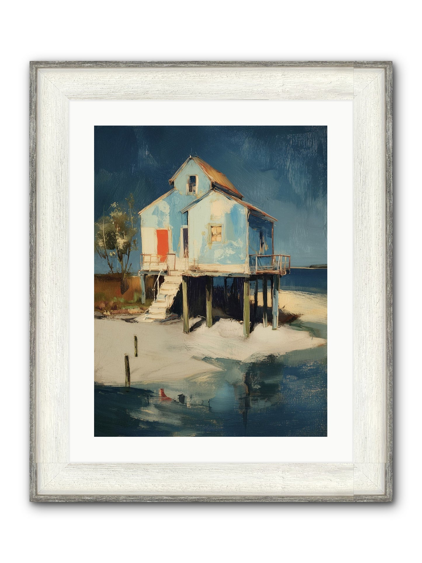 Hidden Perch Framed Print - Driftwood White 18x24