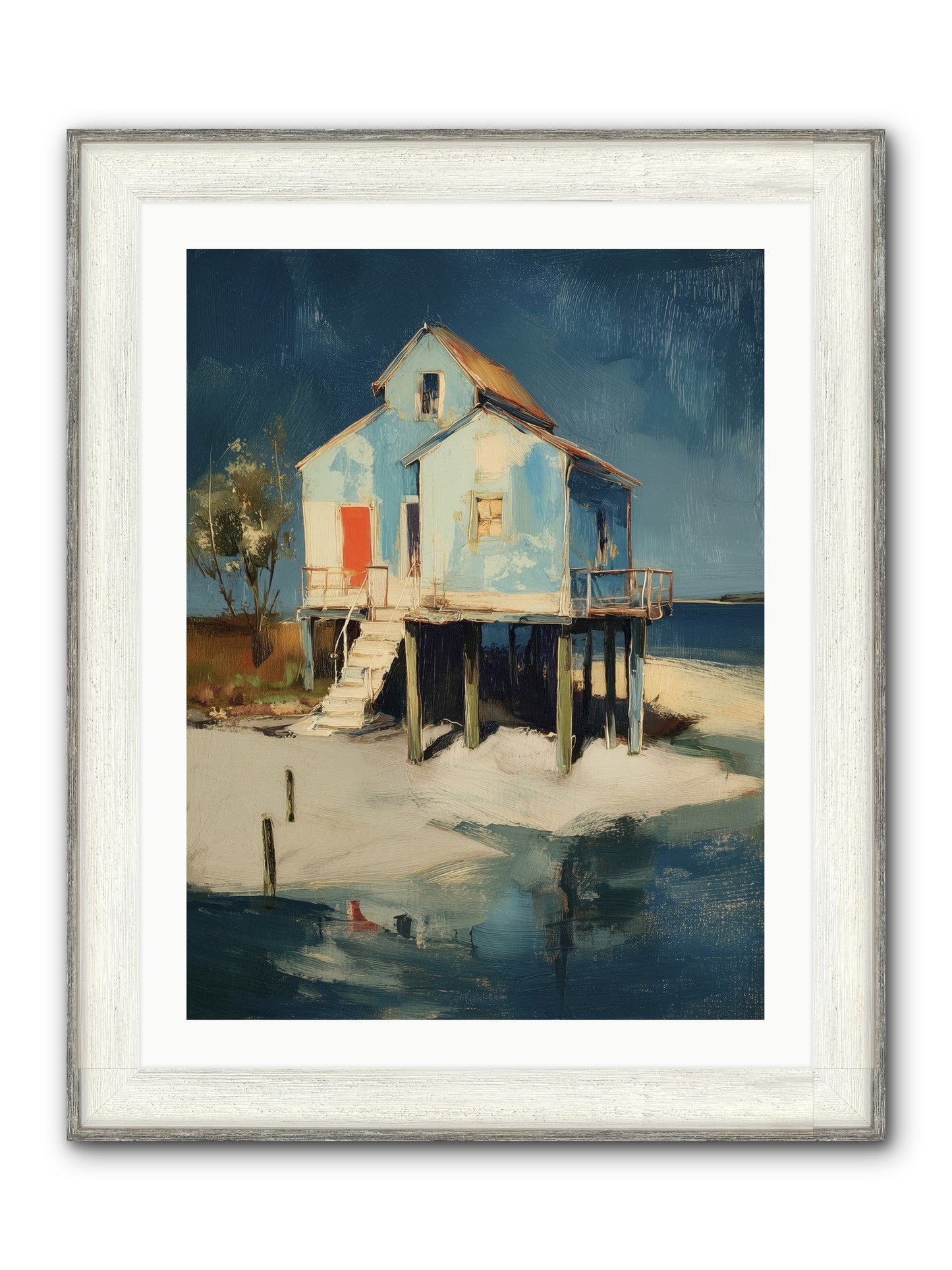 Hidden Perch Framed Print - Driftwood White 24x32