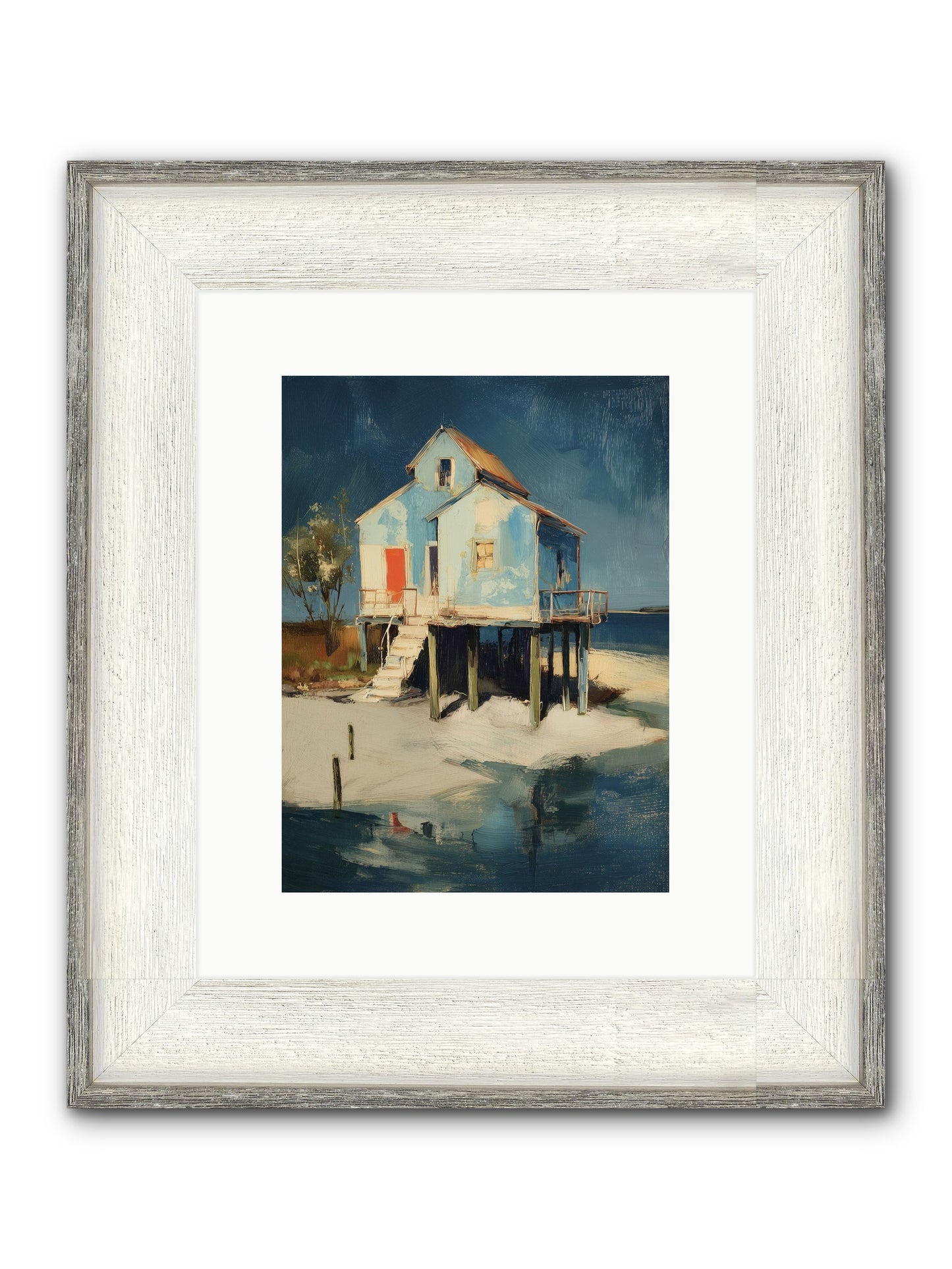 Hidden Perch Framed Print - Driftwood White 9x12