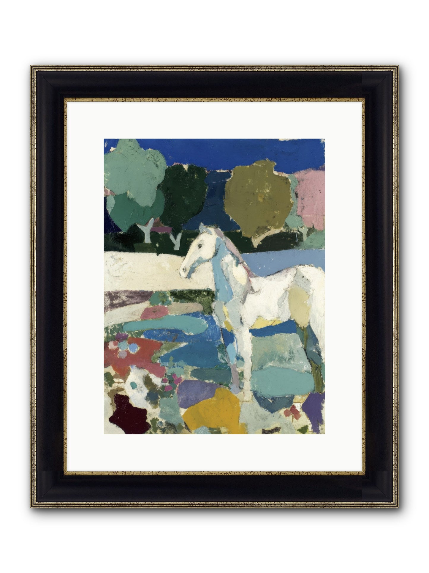 Hidden Valley Framed Print - Black & Gold 12x16
