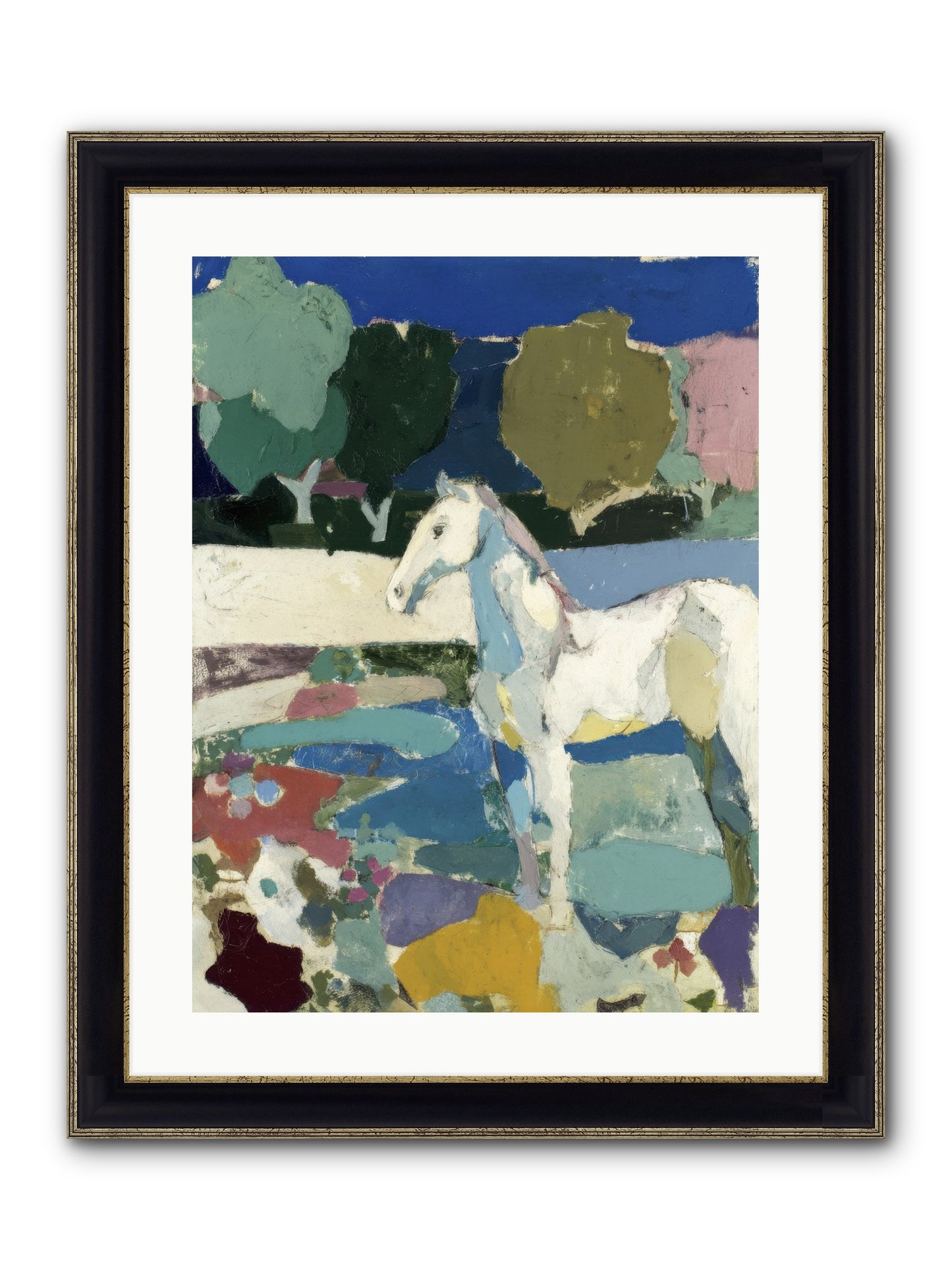 Hidden Valley Framed Print - Black & Gold 18x24