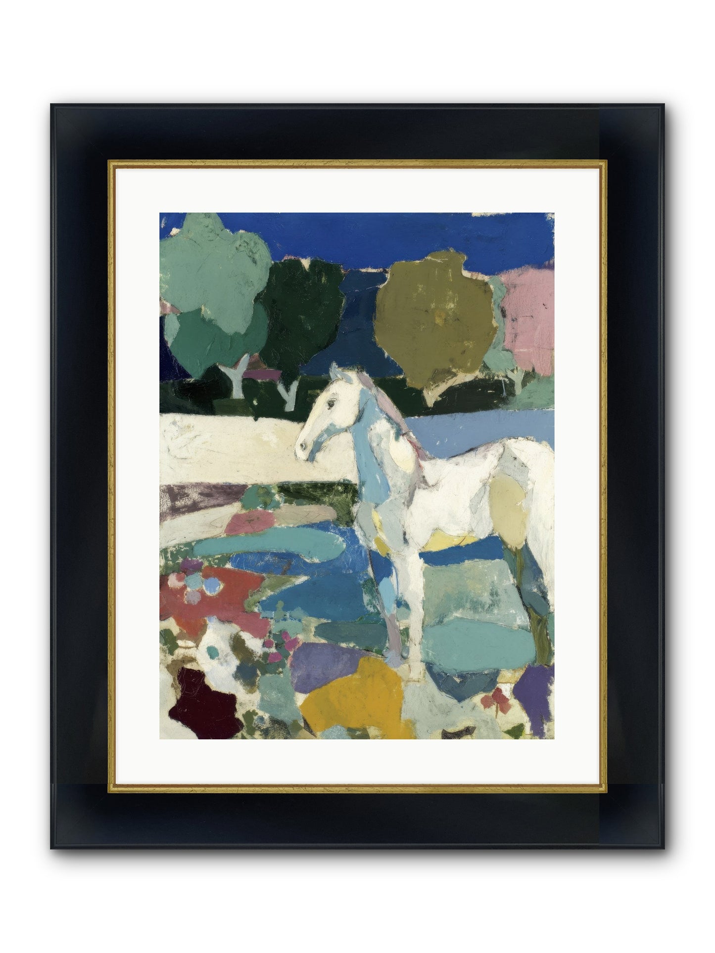 Hidden Valley Framed Print - Wide Black w/Gold 18x24