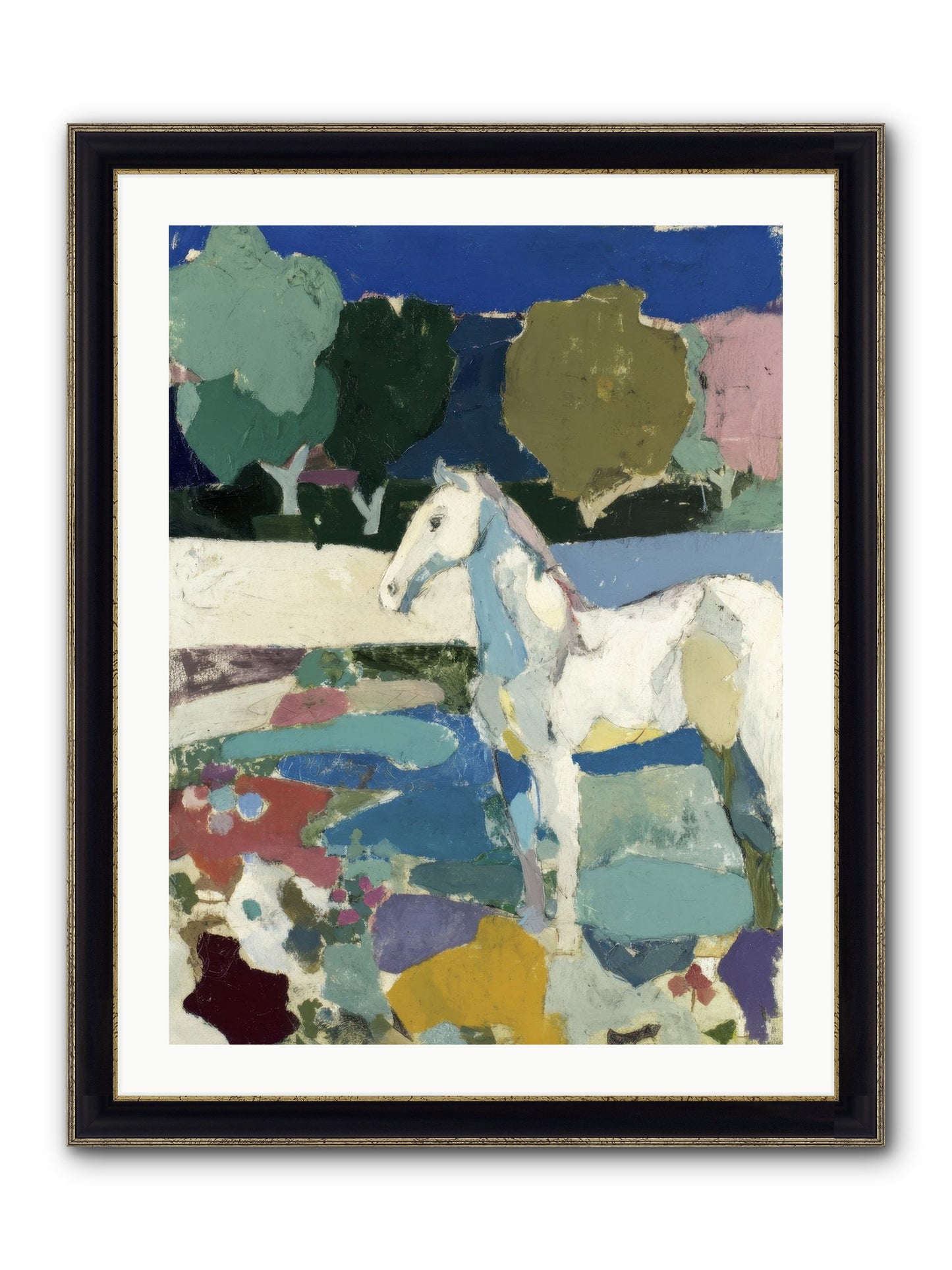Hidden Valley Framed Print - Black & Gold 24x32
