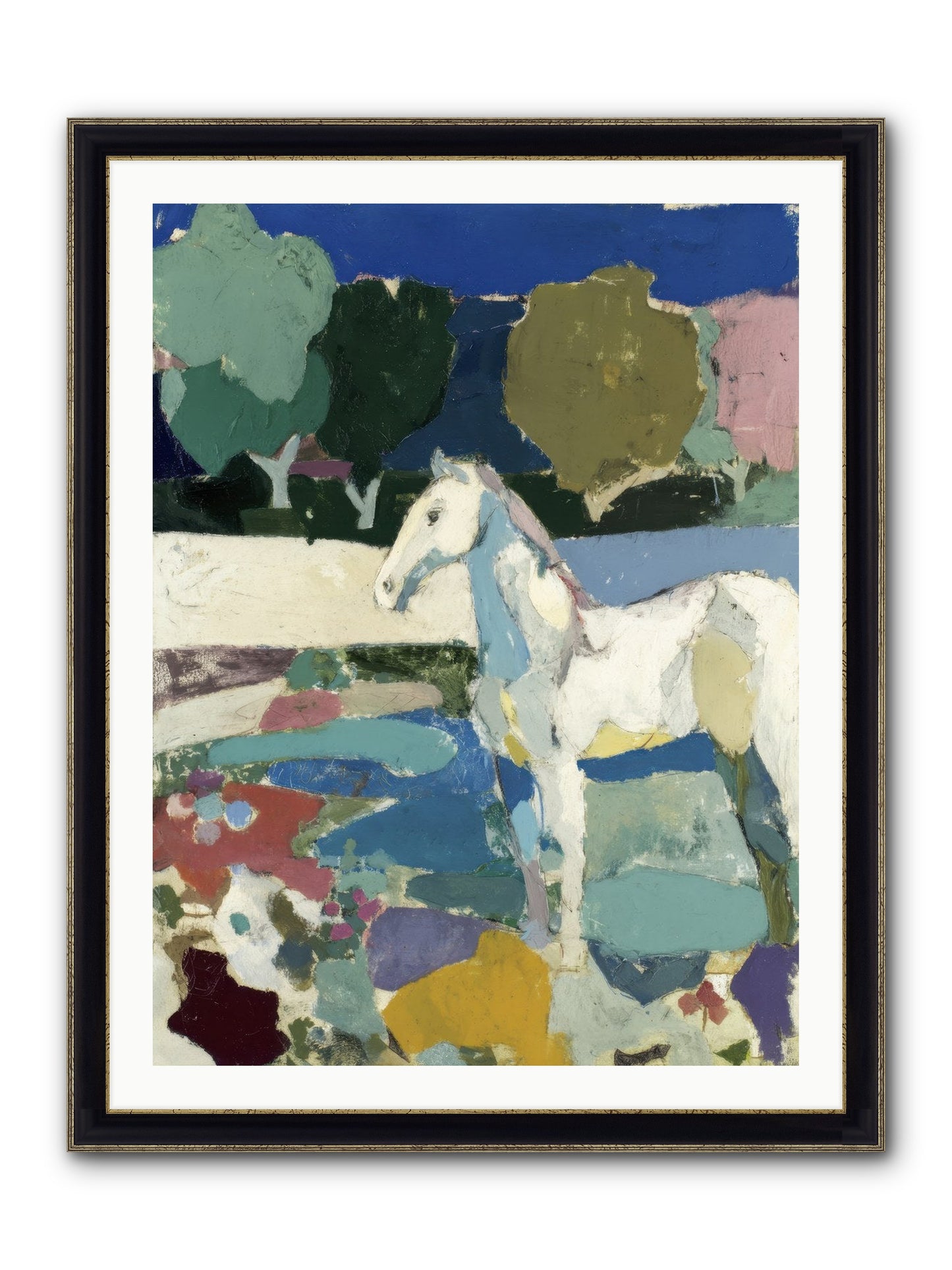 Hidden Valley Framed Print - Black & Gold 30x40