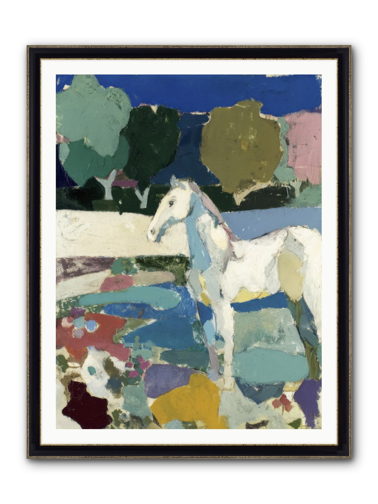 Hidden Valley Framed Print - Black & Gold 36x48