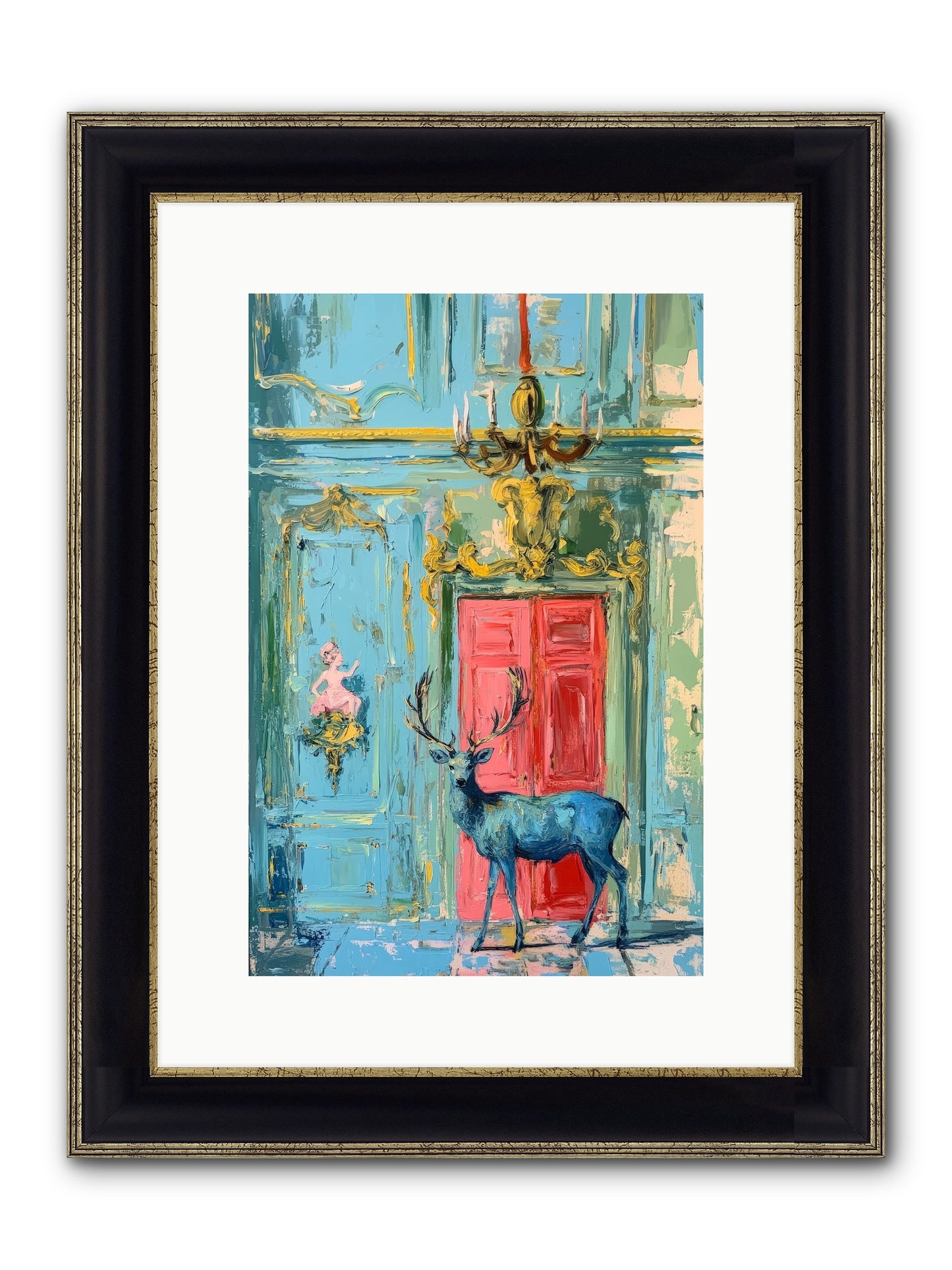 Highland Wanderer Framed Print - Black & Gold 10x15