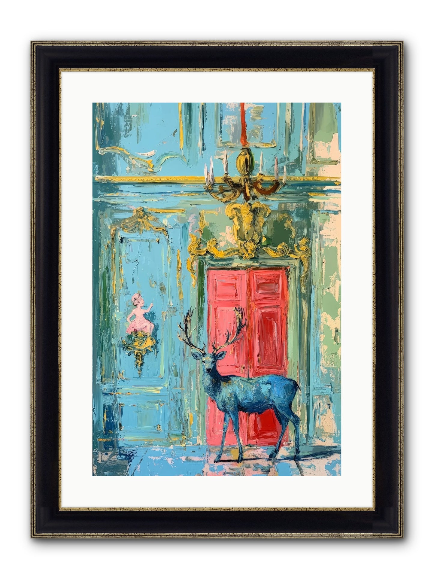 Highland Wanderer Framed Print - Black & Gold 16x24