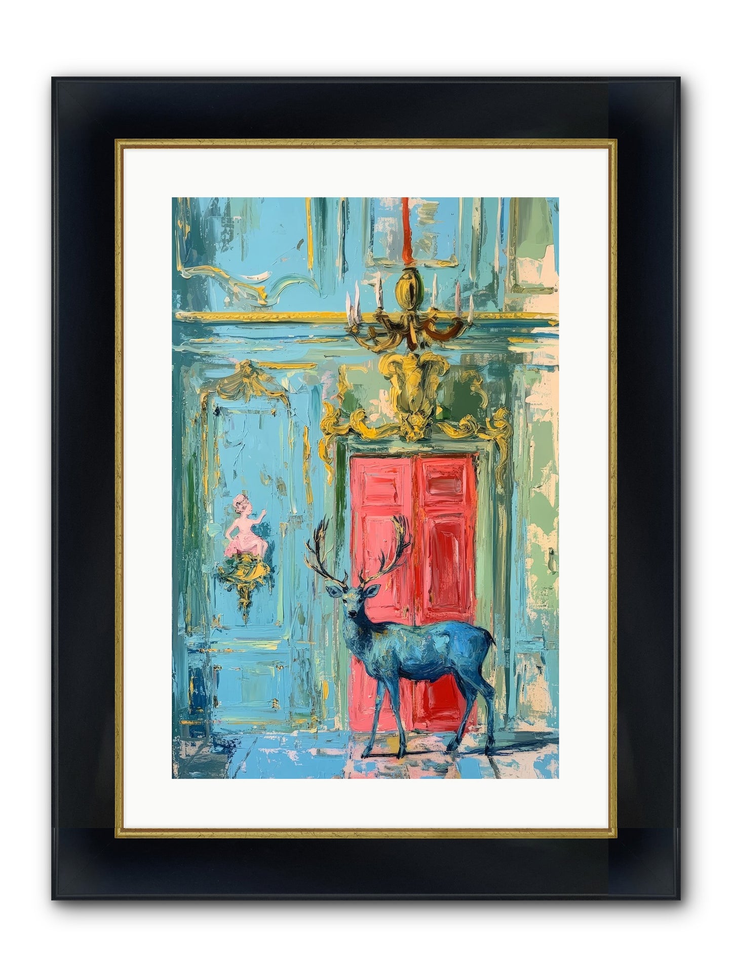 Highland Wanderer Framed Print - Wide Black w/Gold 16x24