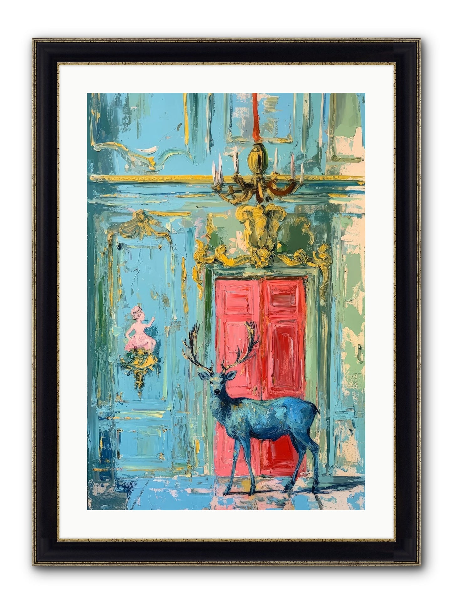 Highland Wanderer Framed Print - Black & Gold 20x30