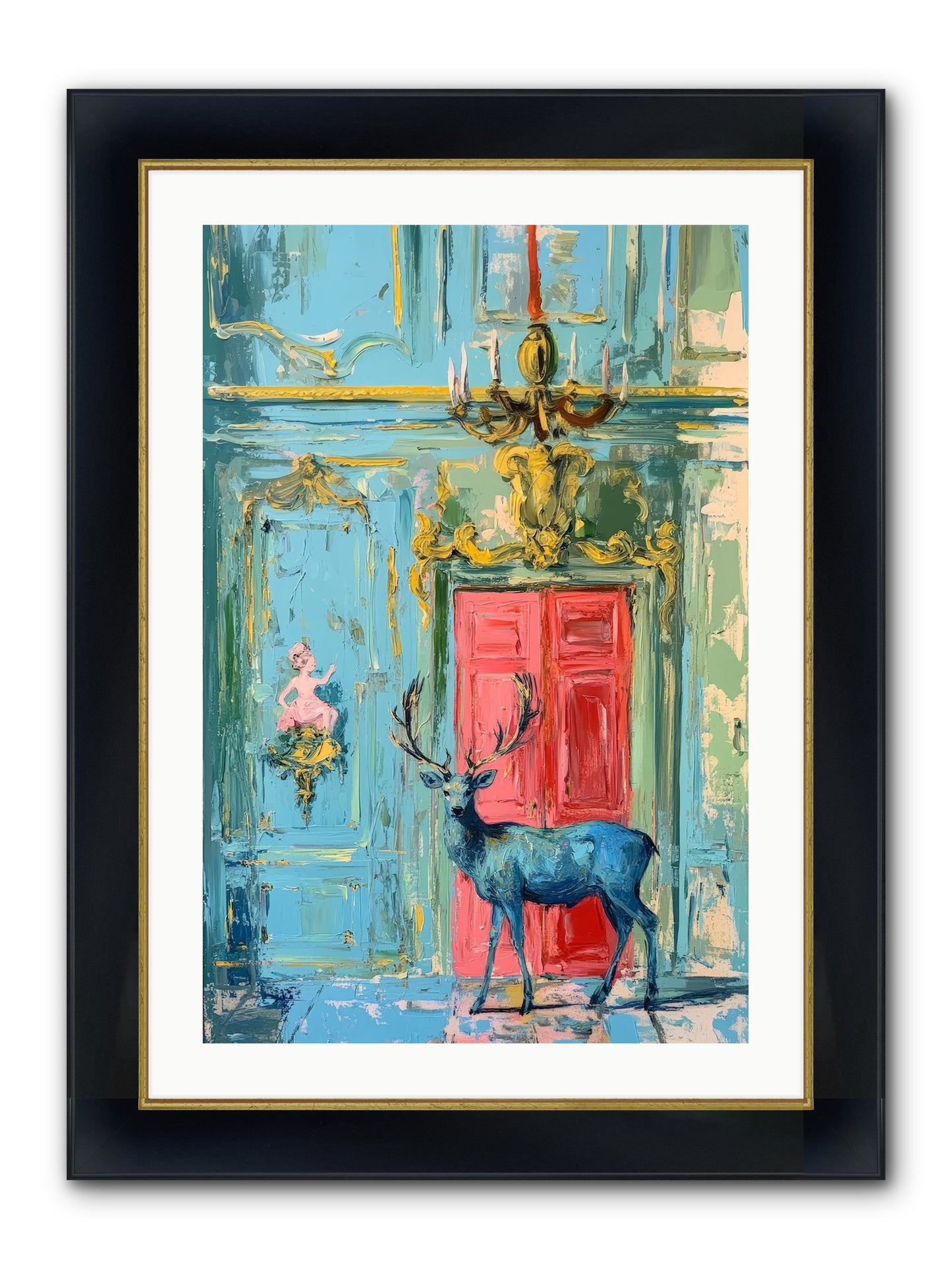 Highland Wanderer Framed Print - Wide Black w/Gold 20x30
