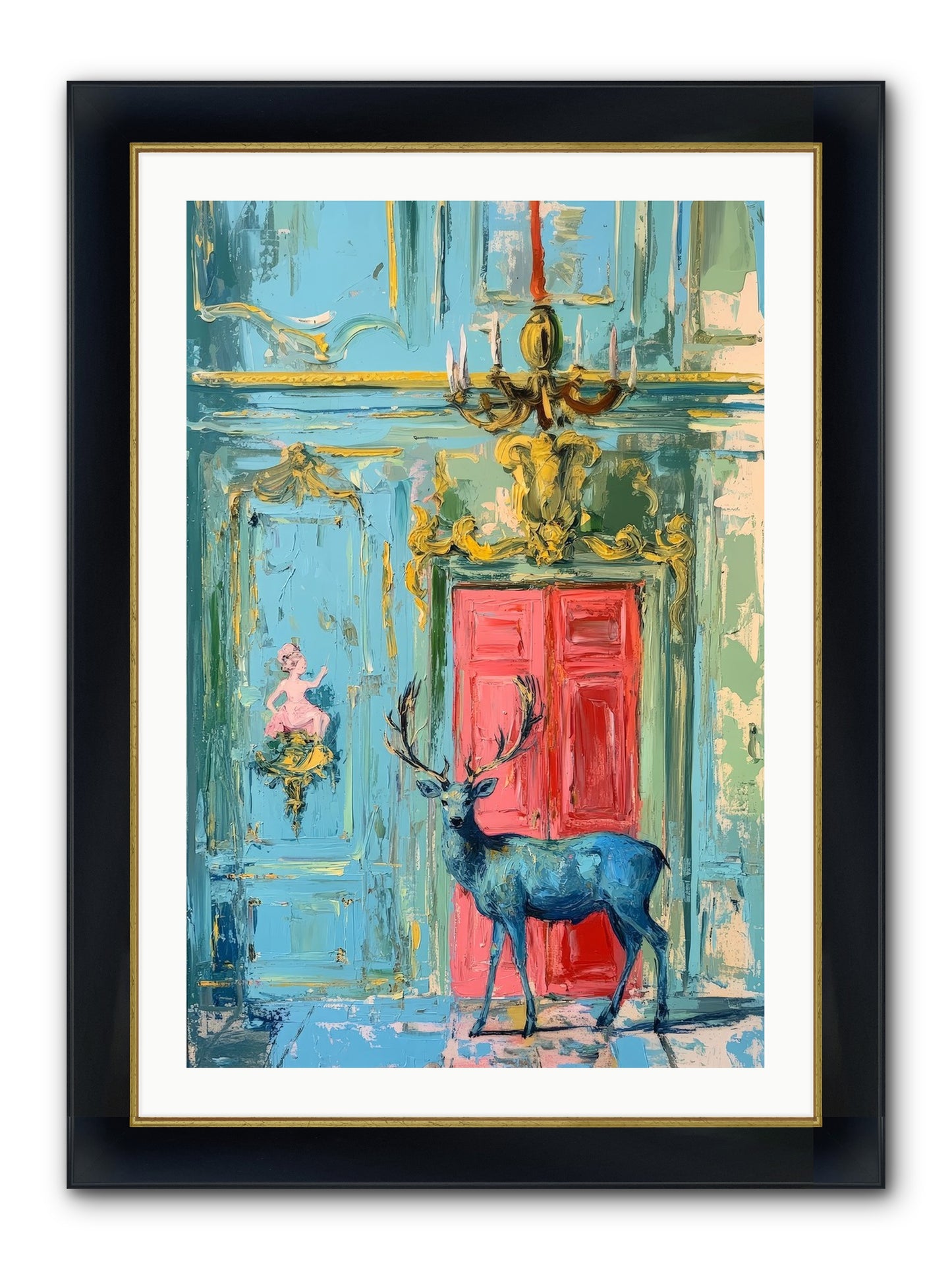 Highland Wanderer Framed Print - Wide Black w/Gold 24x36