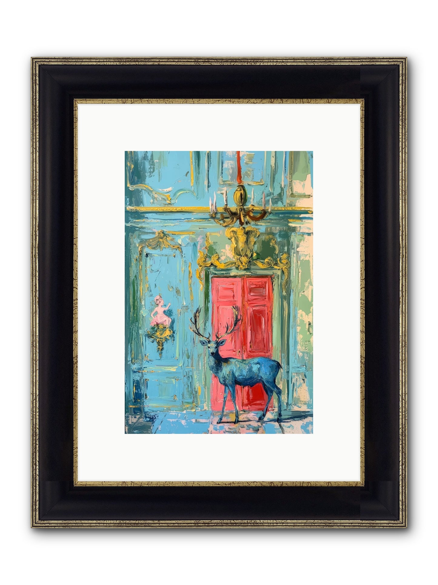 Highland Wanderer Framed Print - Black & Gold 8x12