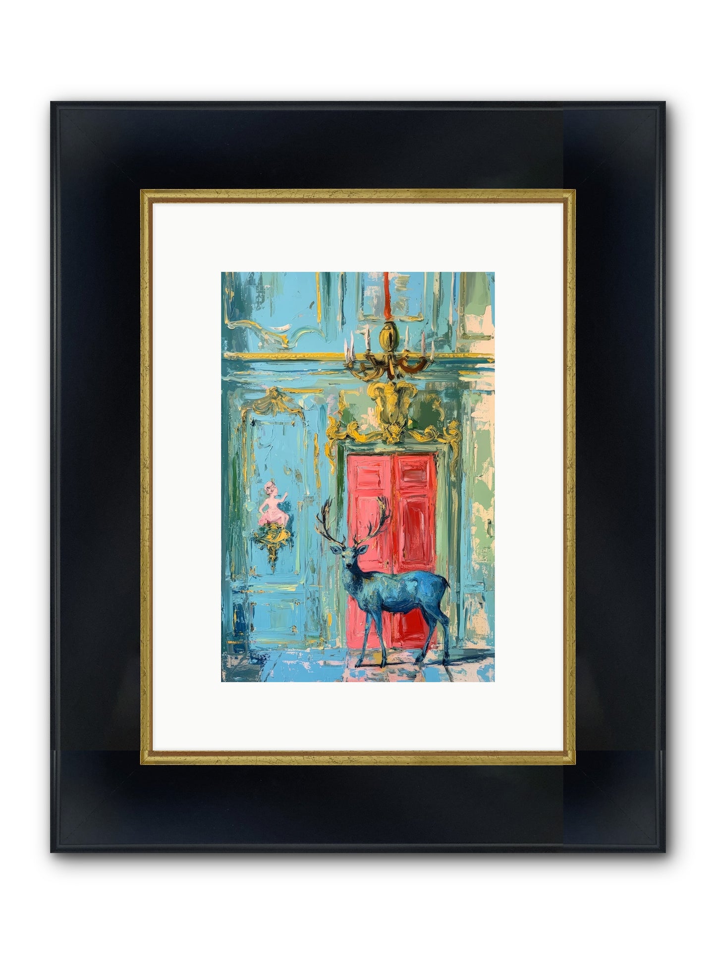 Highland Wanderer Framed Print - Wide Black w/Gold 8x12