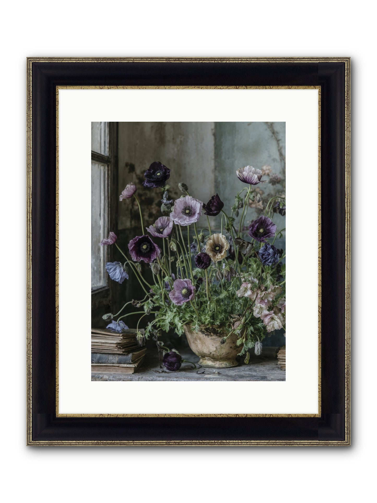 Highlands Framed Print - Black & Gold 12x16