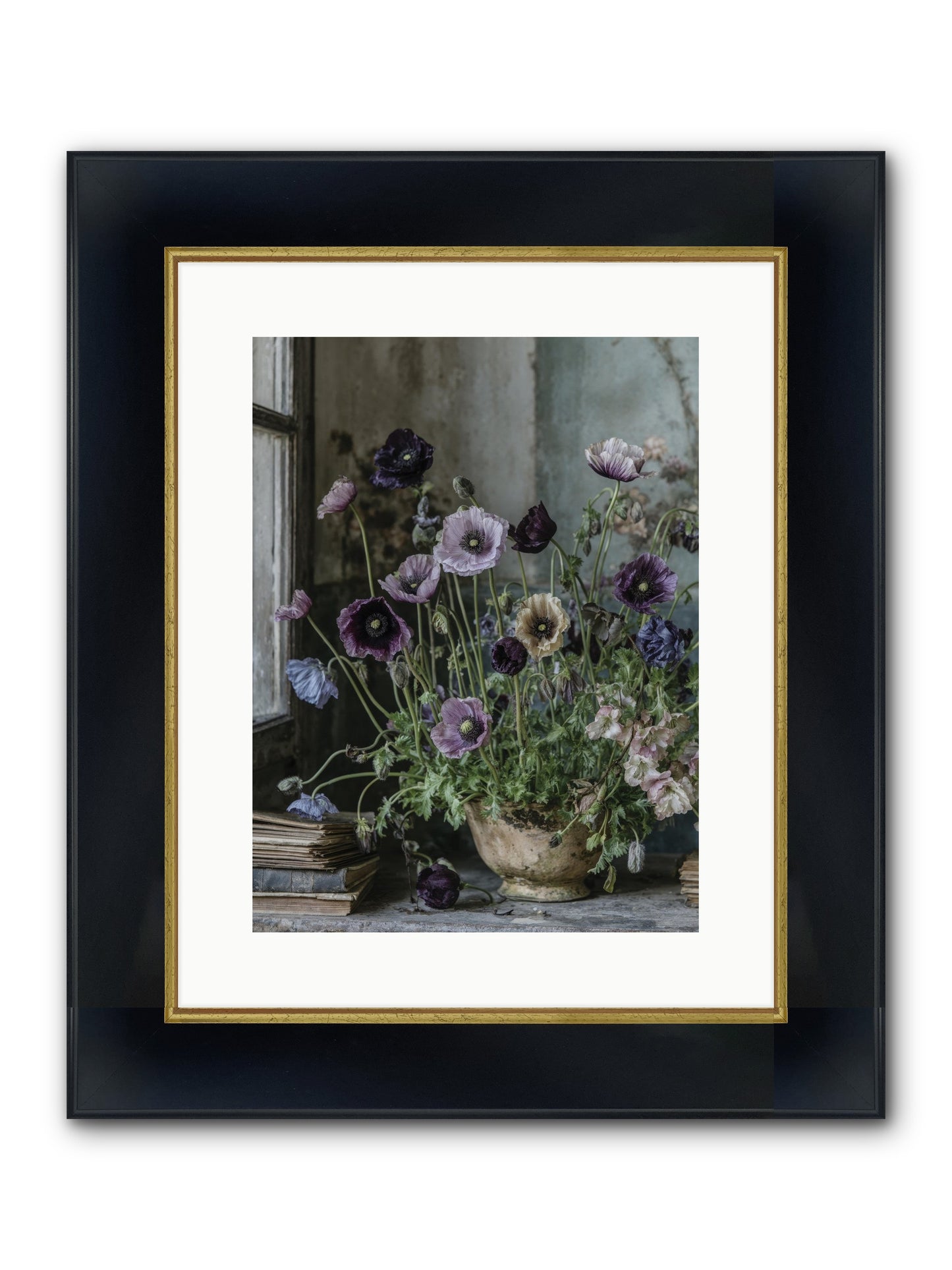 Highlands Framed Print - Wide Black w/Gold 12x16