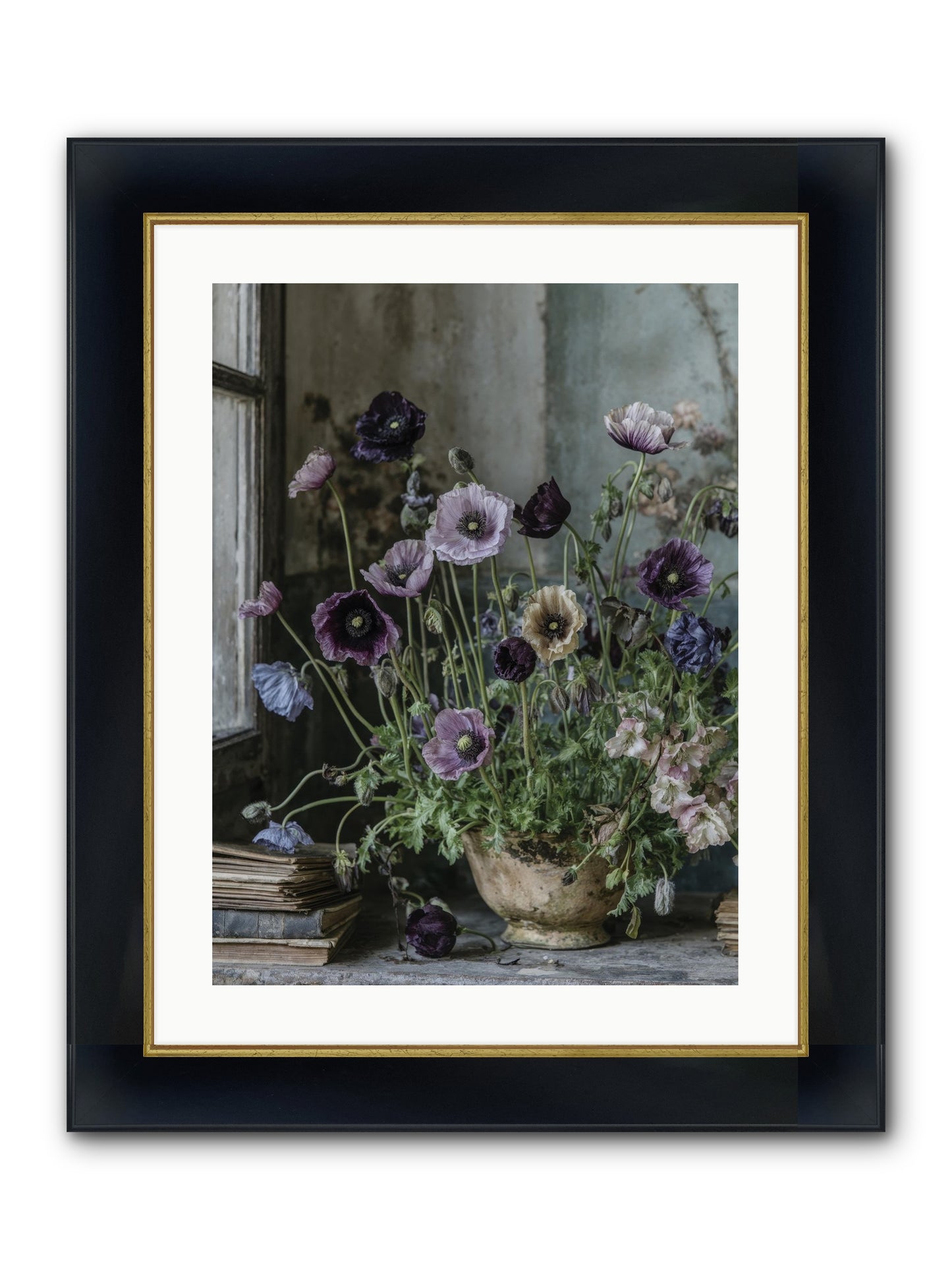 Highlands Framed Print - Wide Black w/Gold 18x24