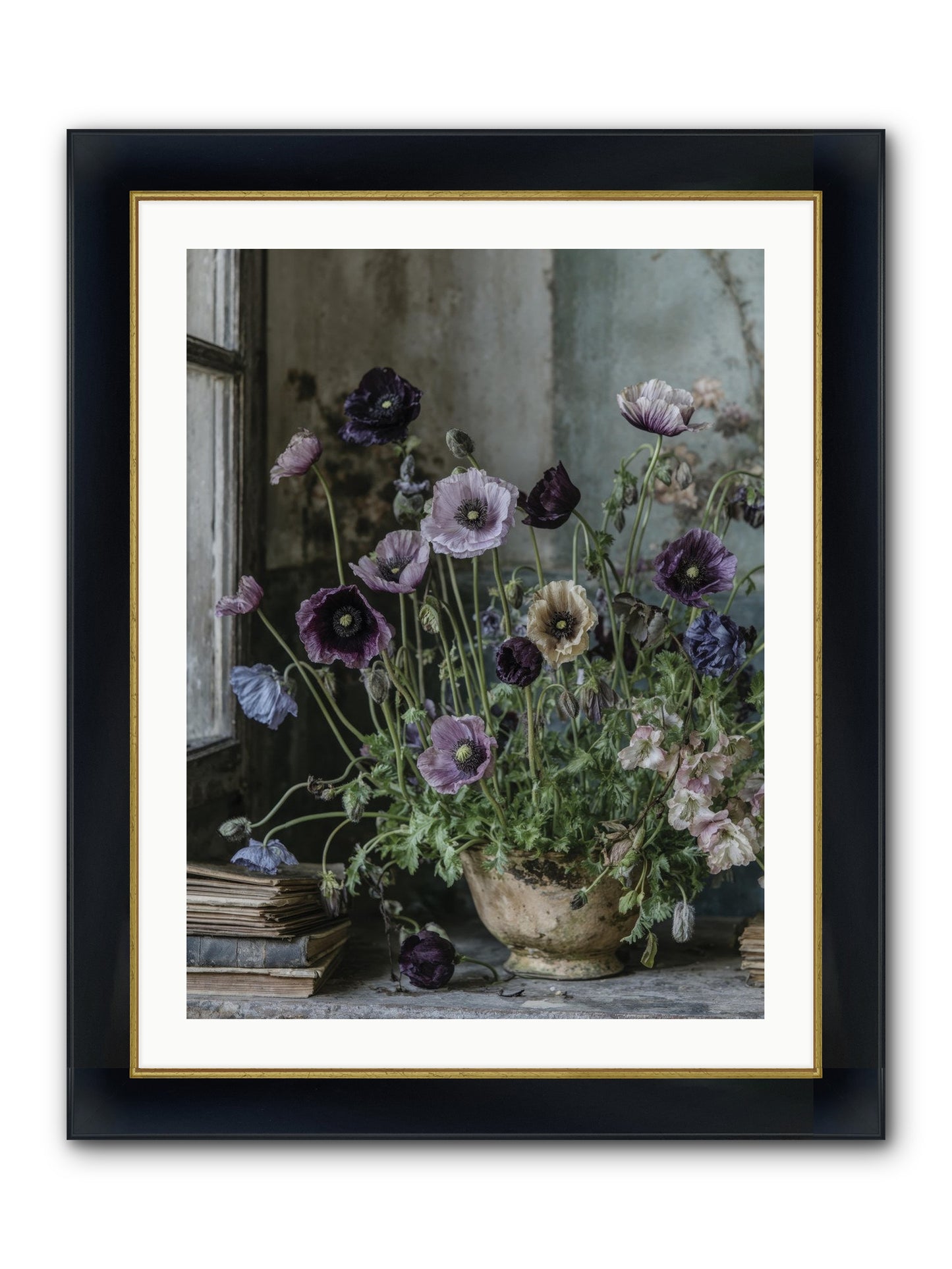 Highlands Framed Print - Wide Black w/Gold 24x32