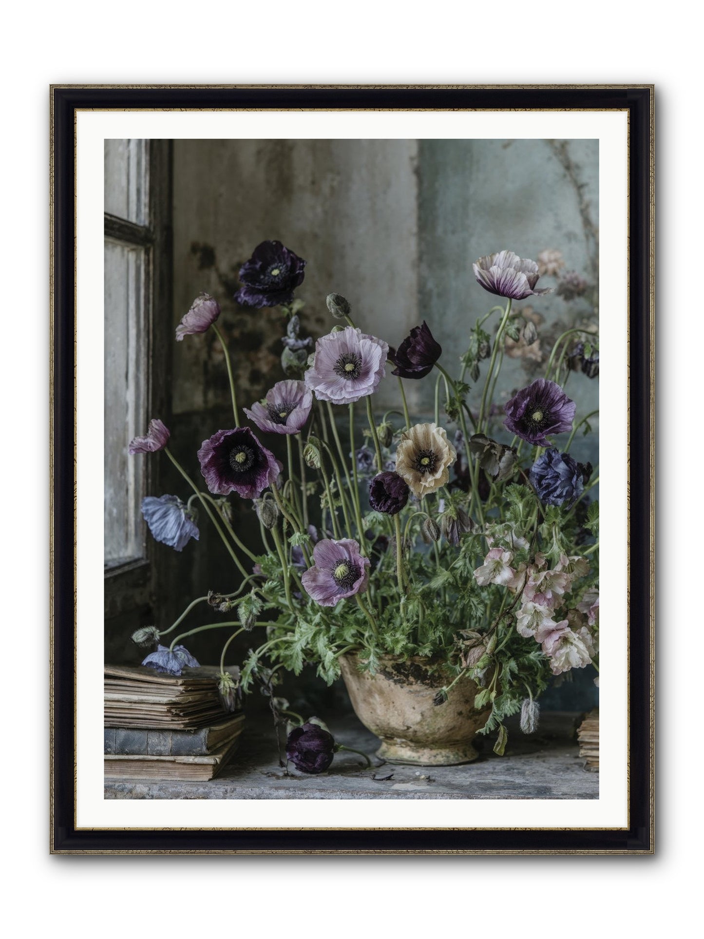 Highlands Framed Print - Black & Gold 36x48