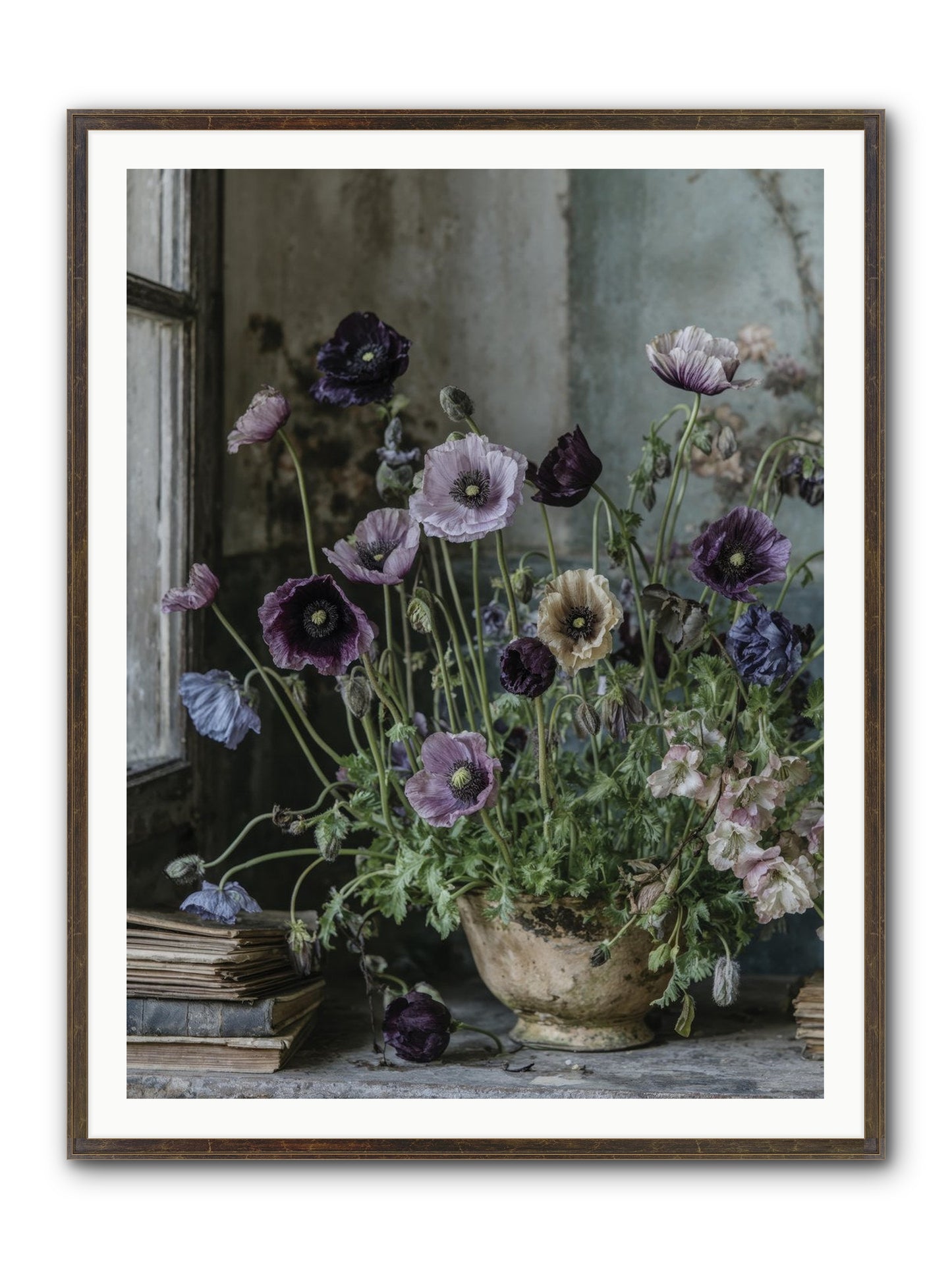 Highlands Framed Print - Slimwoods Black/Gold 36x48