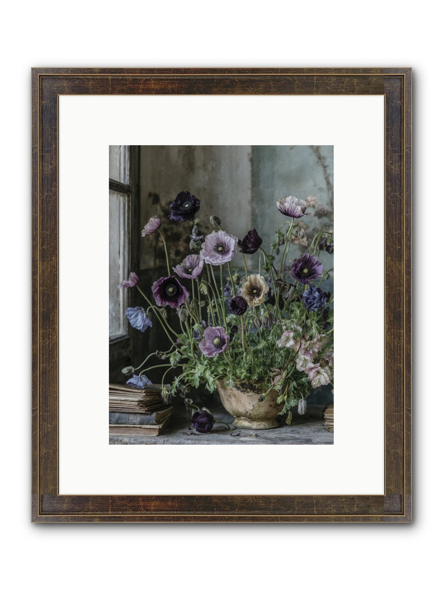 Highlands Framed Print - Slimwoods Black/Gold 9x12