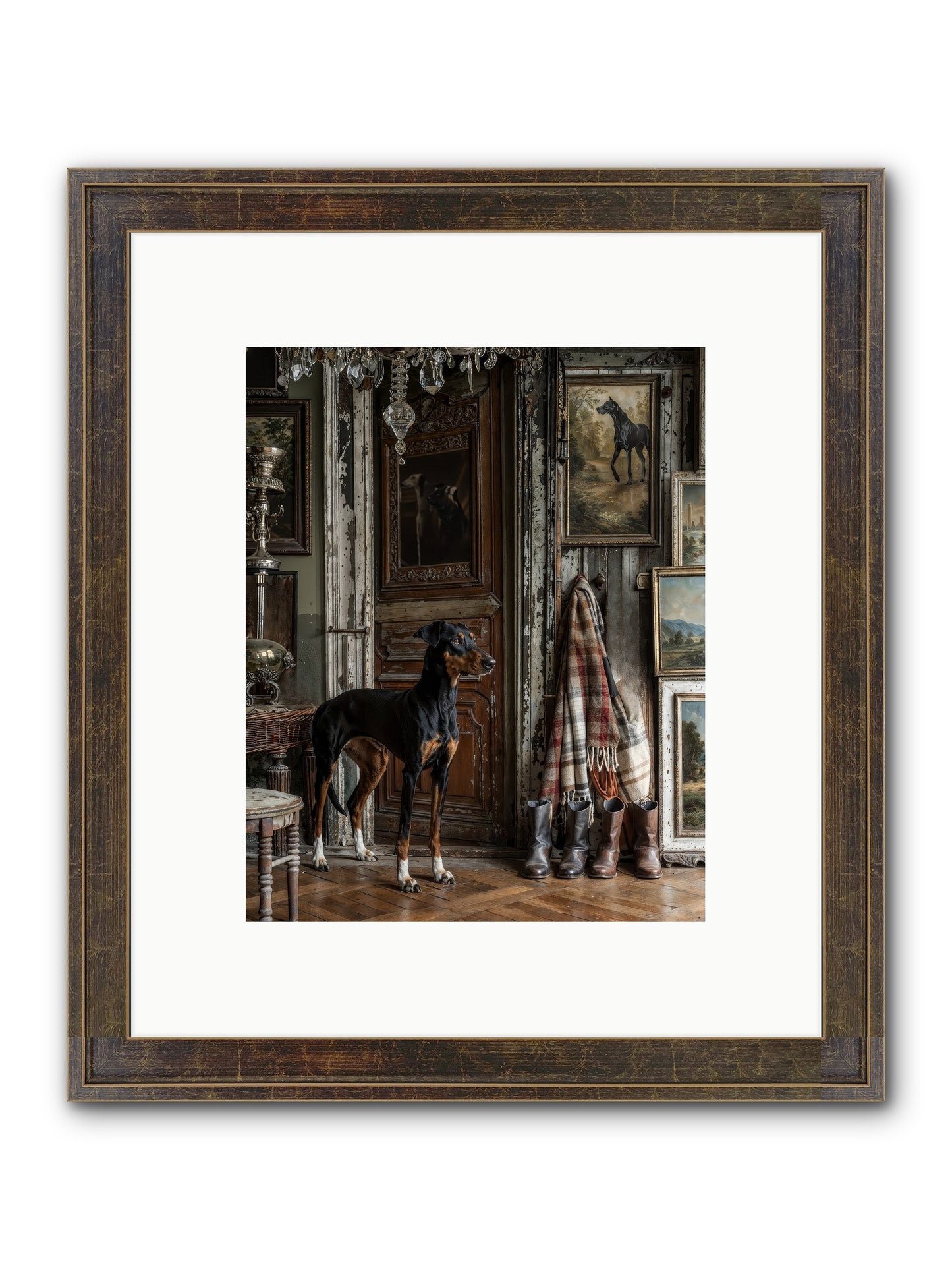 His Lordship Sir Fetch-A-Lot Framed Print - Slimwoods Black/Gold 8x10
