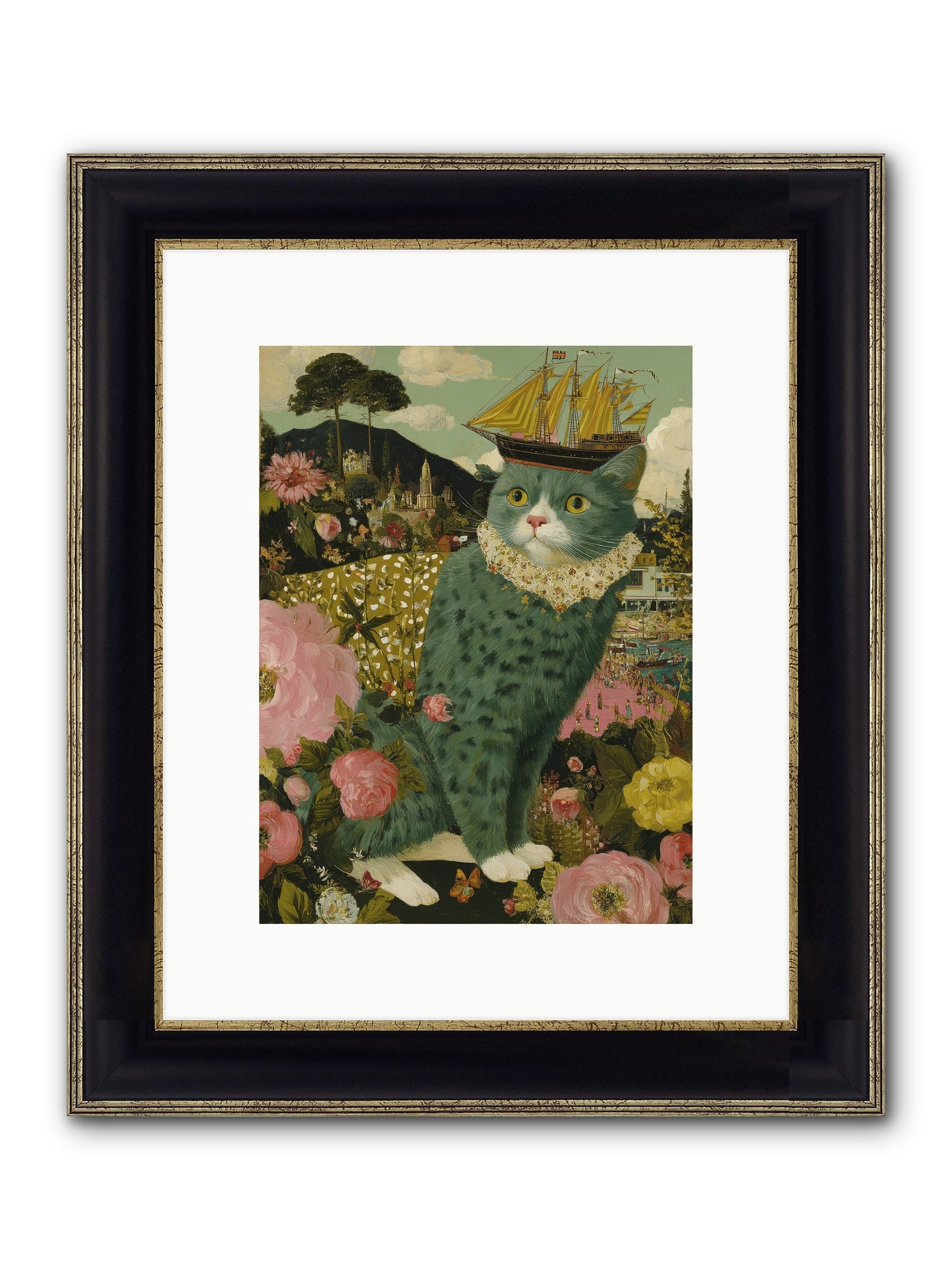 History’s Poetry Framed Print - Black & Gold 9x12