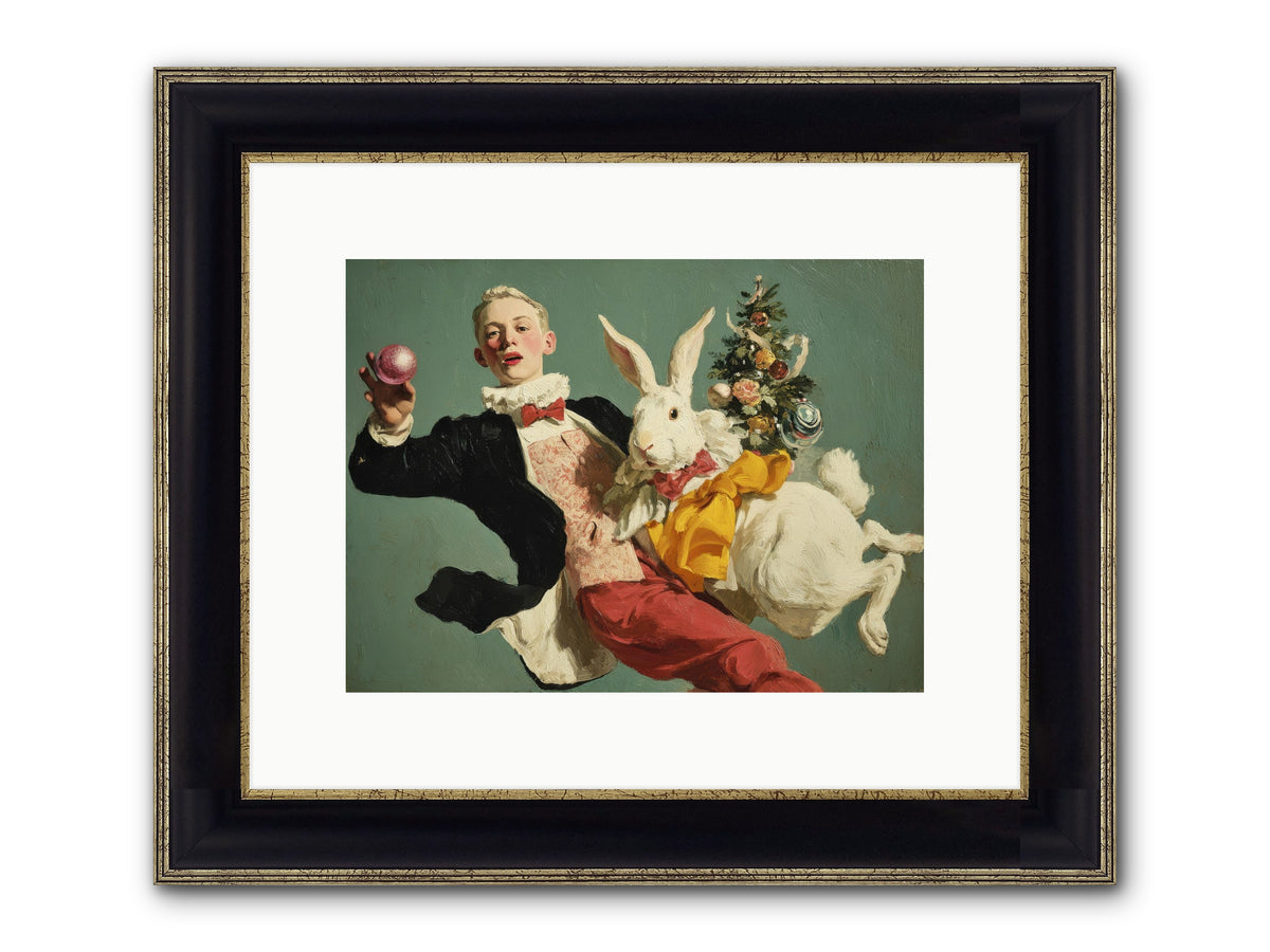 Holiday At House Clementine Framed Print - Black & Gold 12x9