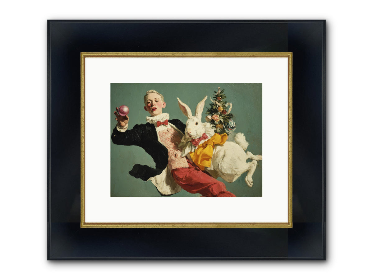 Holiday At House Clementine Framed Print - Wide Black w/Gold 12x9